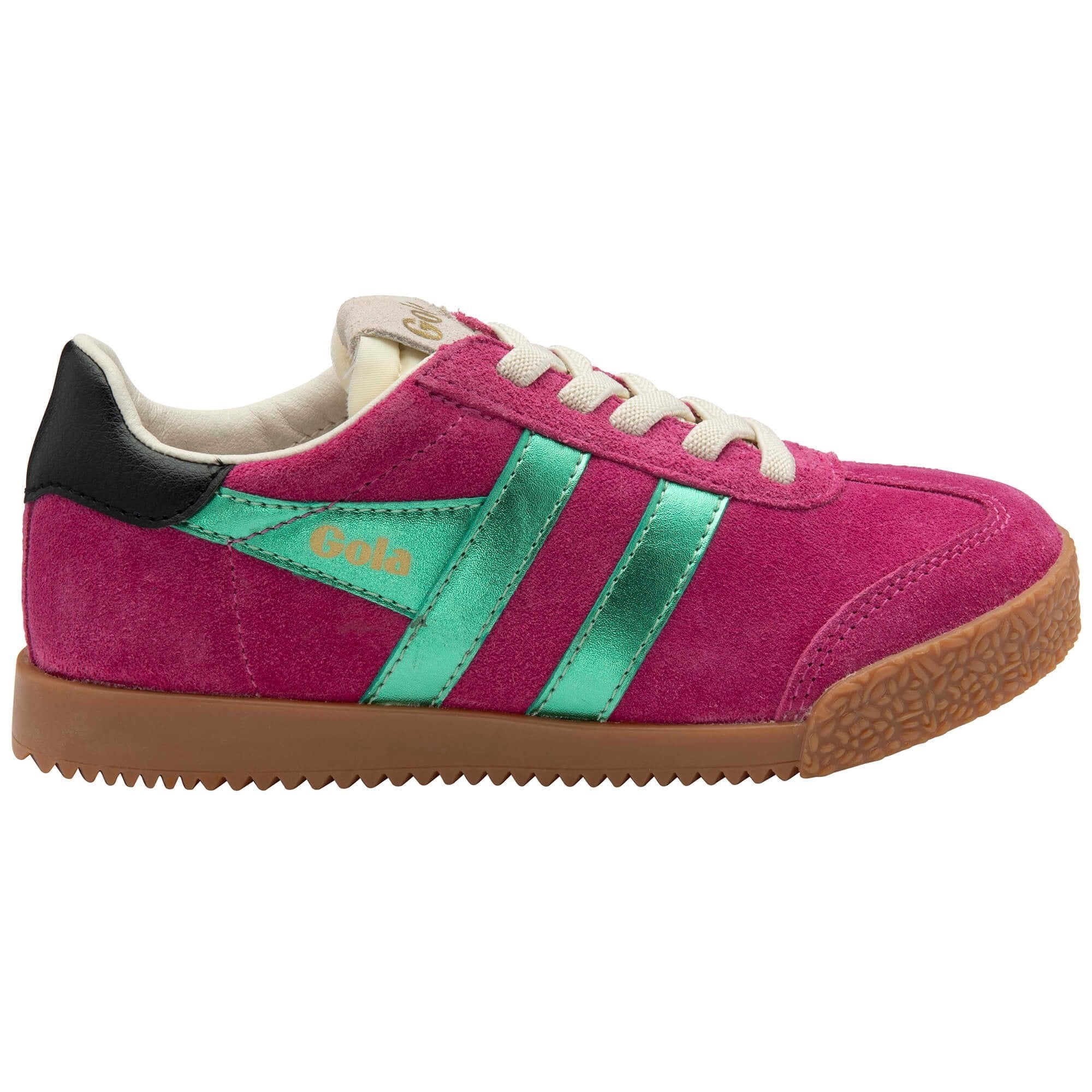 Gola Classics Kids' Elan Glitz Sneakers - Fuchsia/Emerald/Black