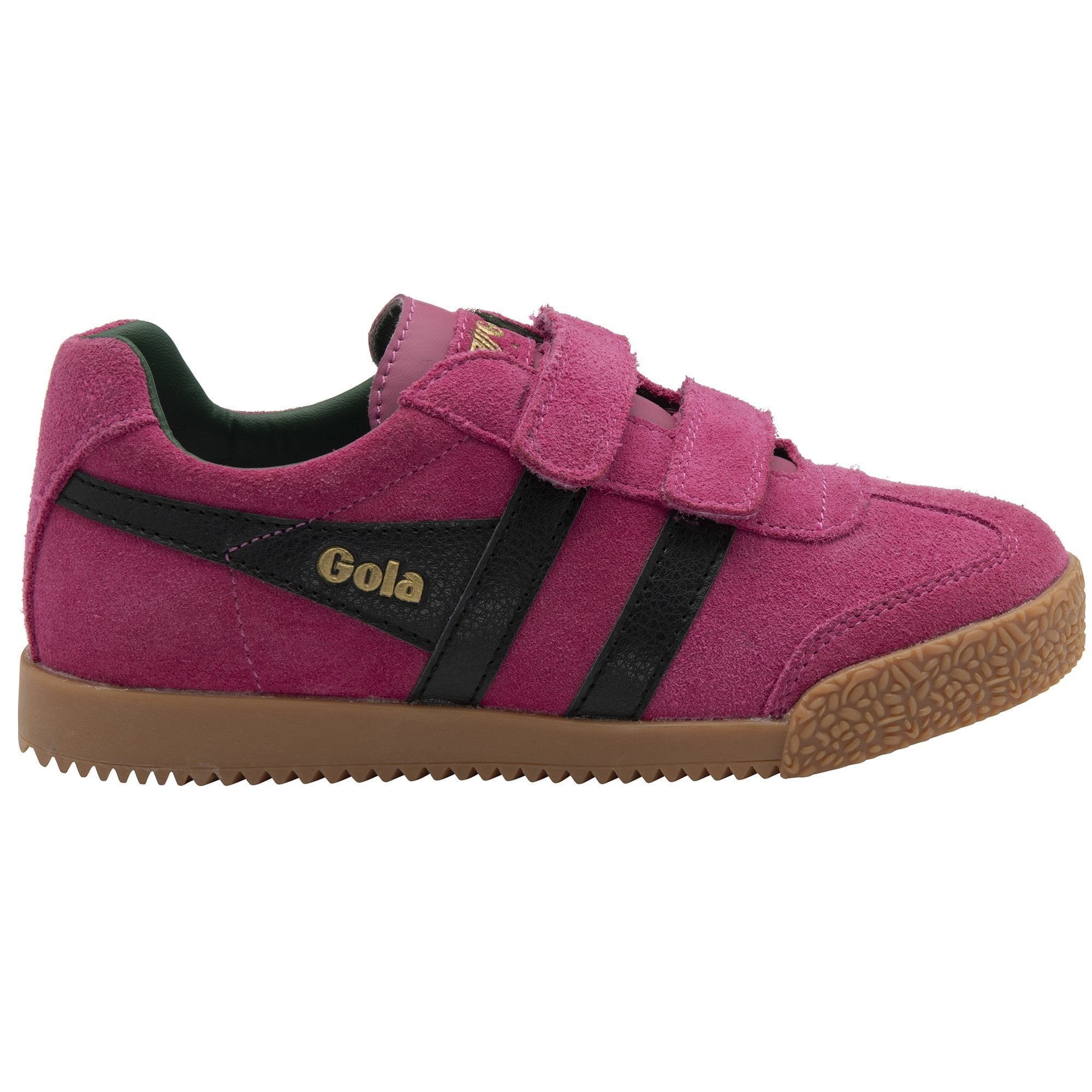 Gola Classics Kids' Harrier Strap Sneakers - Fuchsia/Black/Evergreen