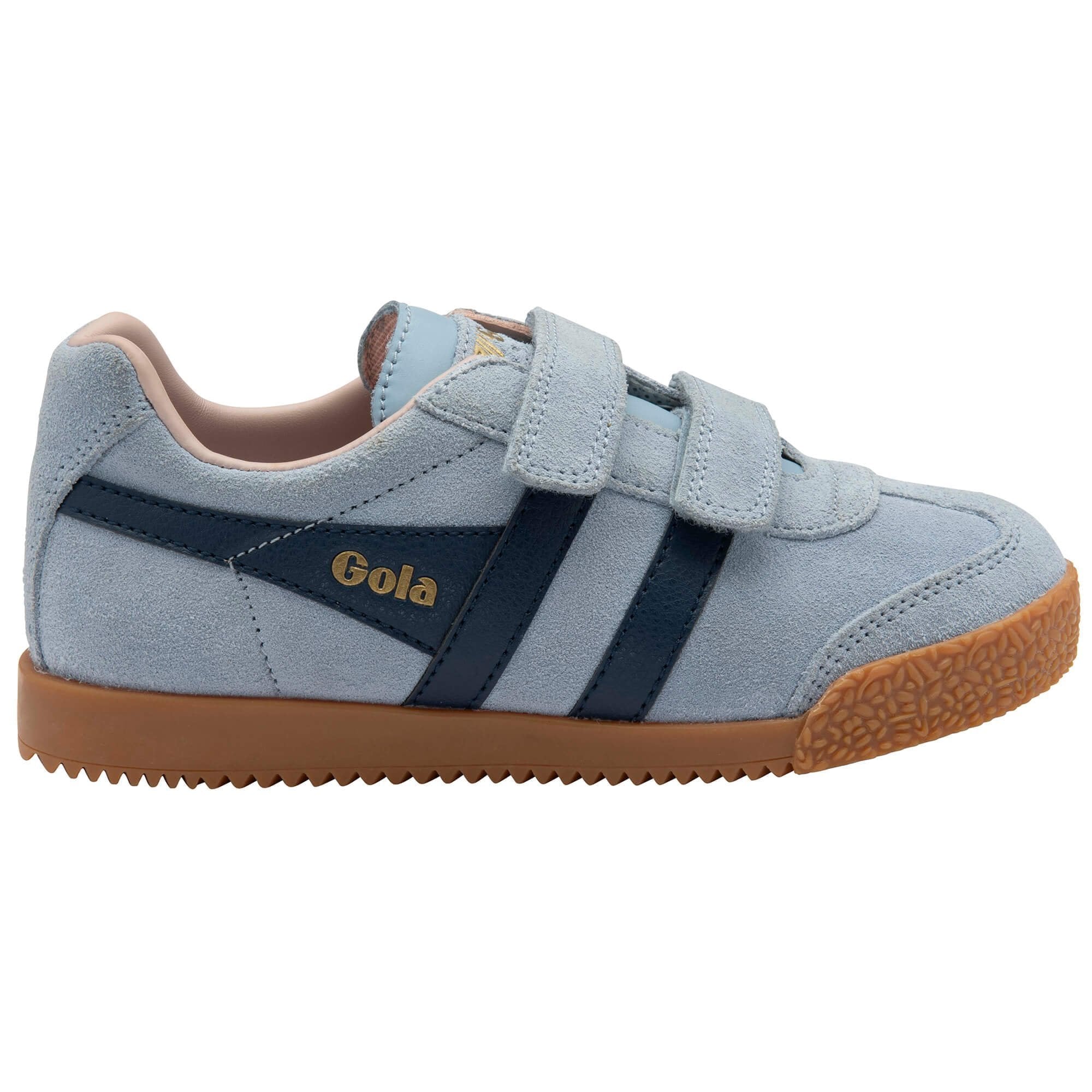 Gola Classics Kids' Harrier Strap Sneakers - Air/Navy/Chalk Pink