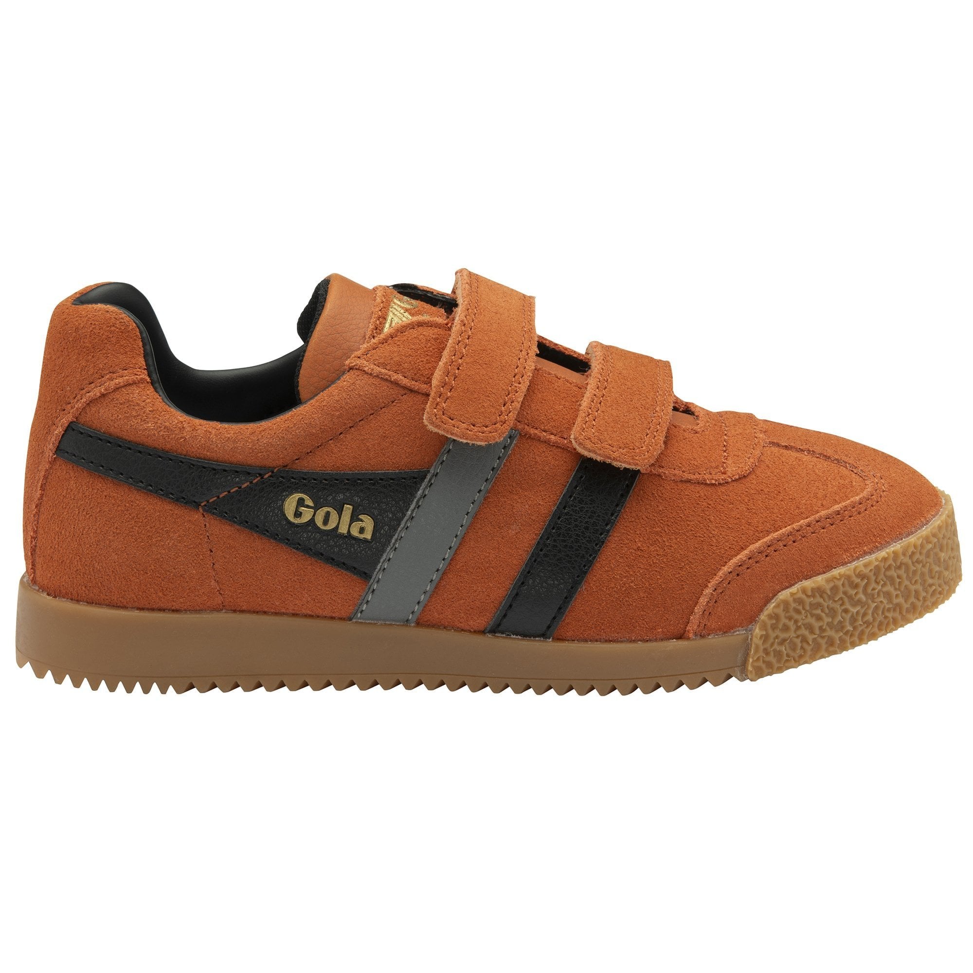 Gola Classics Kids' Harrier Strap Sneakers - Moody Orange/Black/Grey
