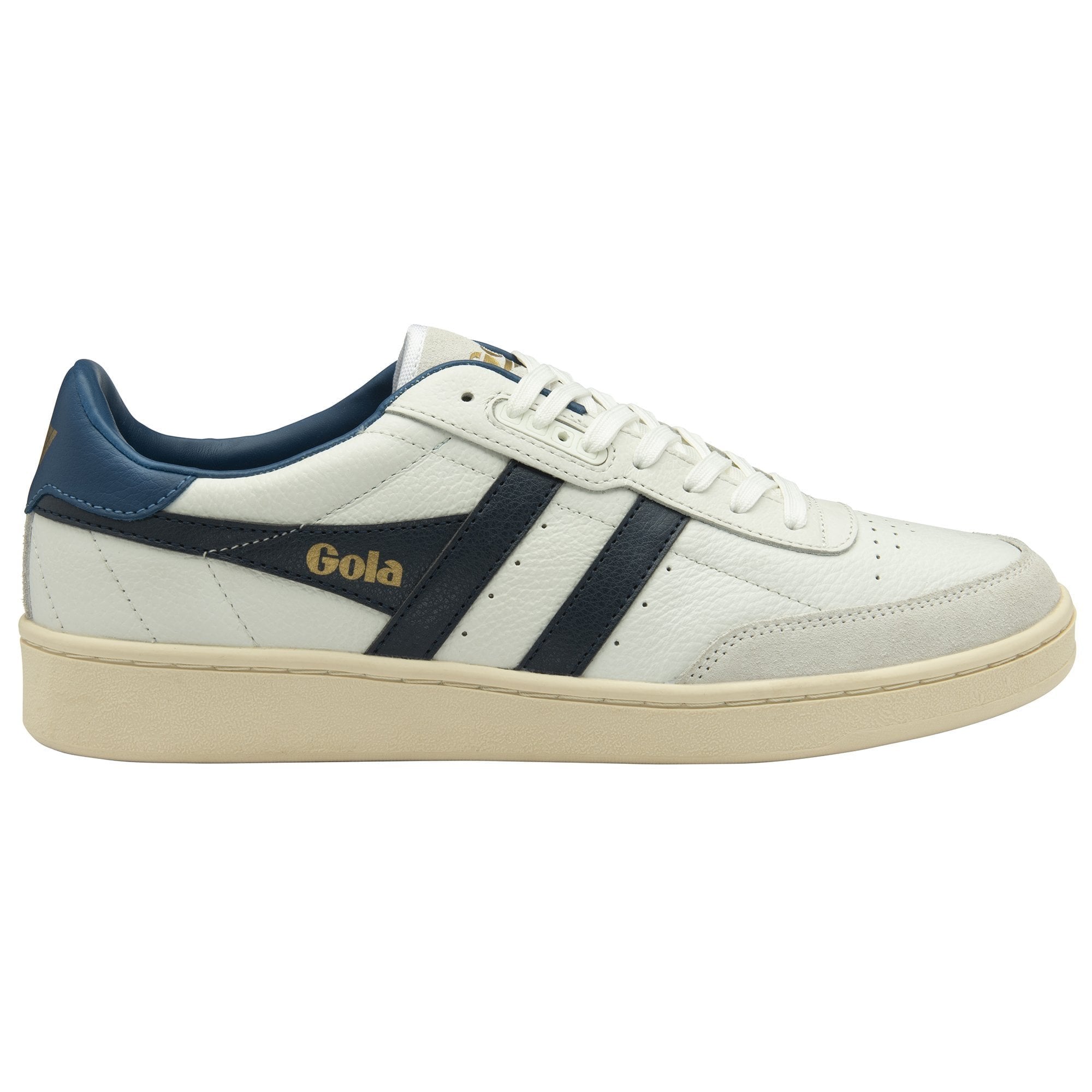 Gola Classics Men's Contact Leather Sneakers - White/Navy/Marine Blue