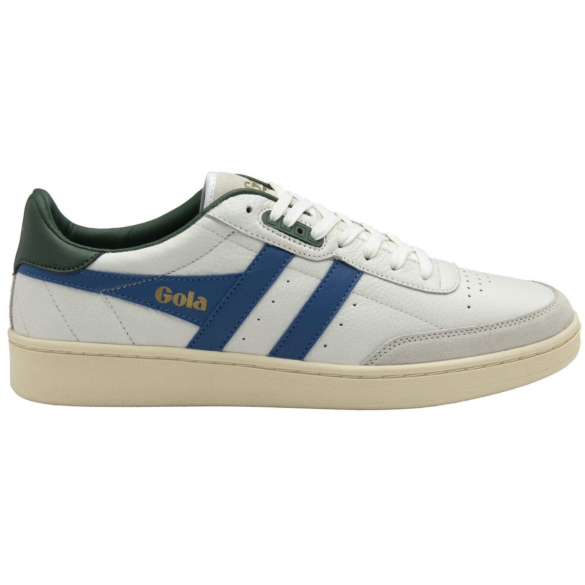 Gola Classics Men's Contact Leather Sneakers - White/Sapphire/Evergreen