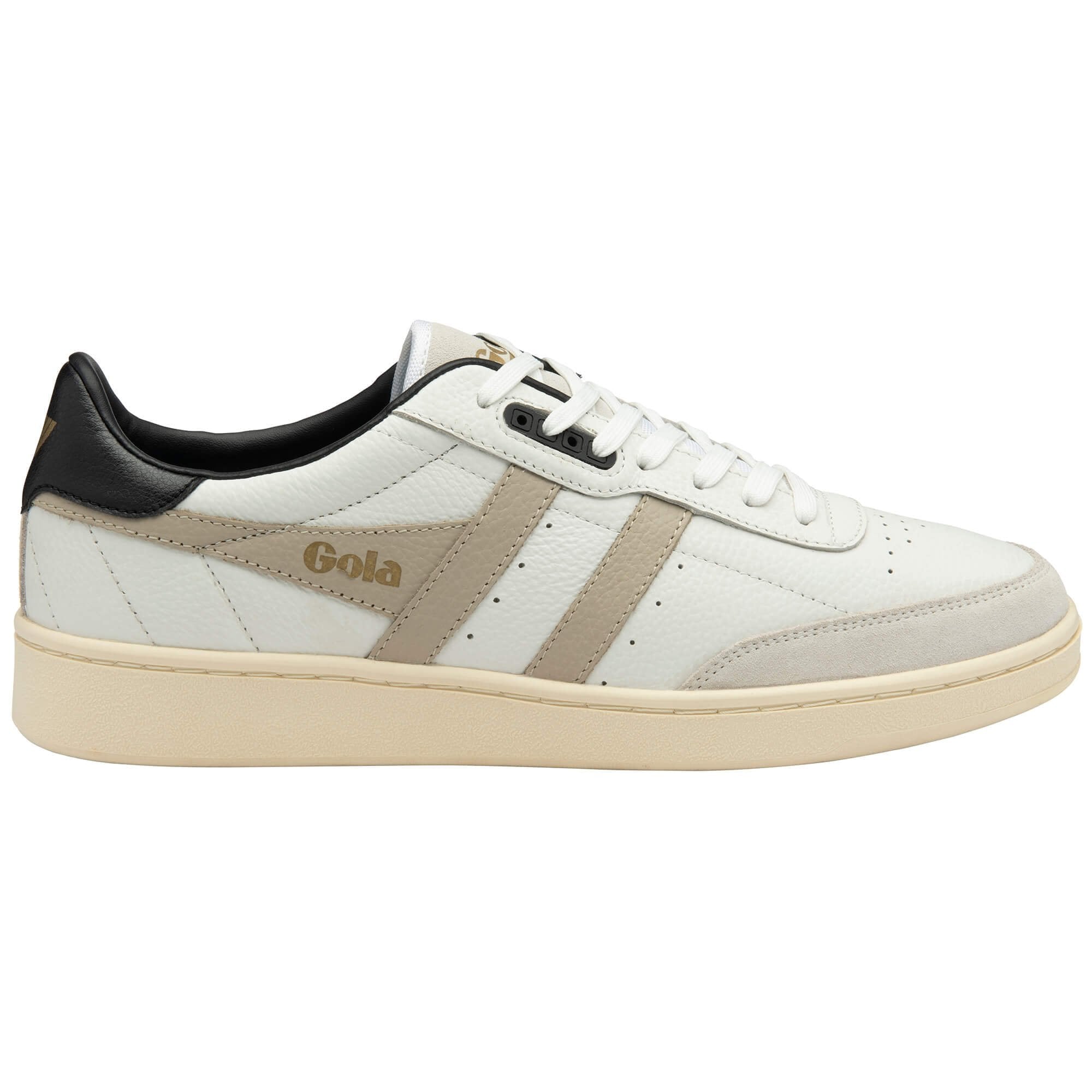 Gola Classics Men's Contact Leather Sneakers - White/Bone/Black