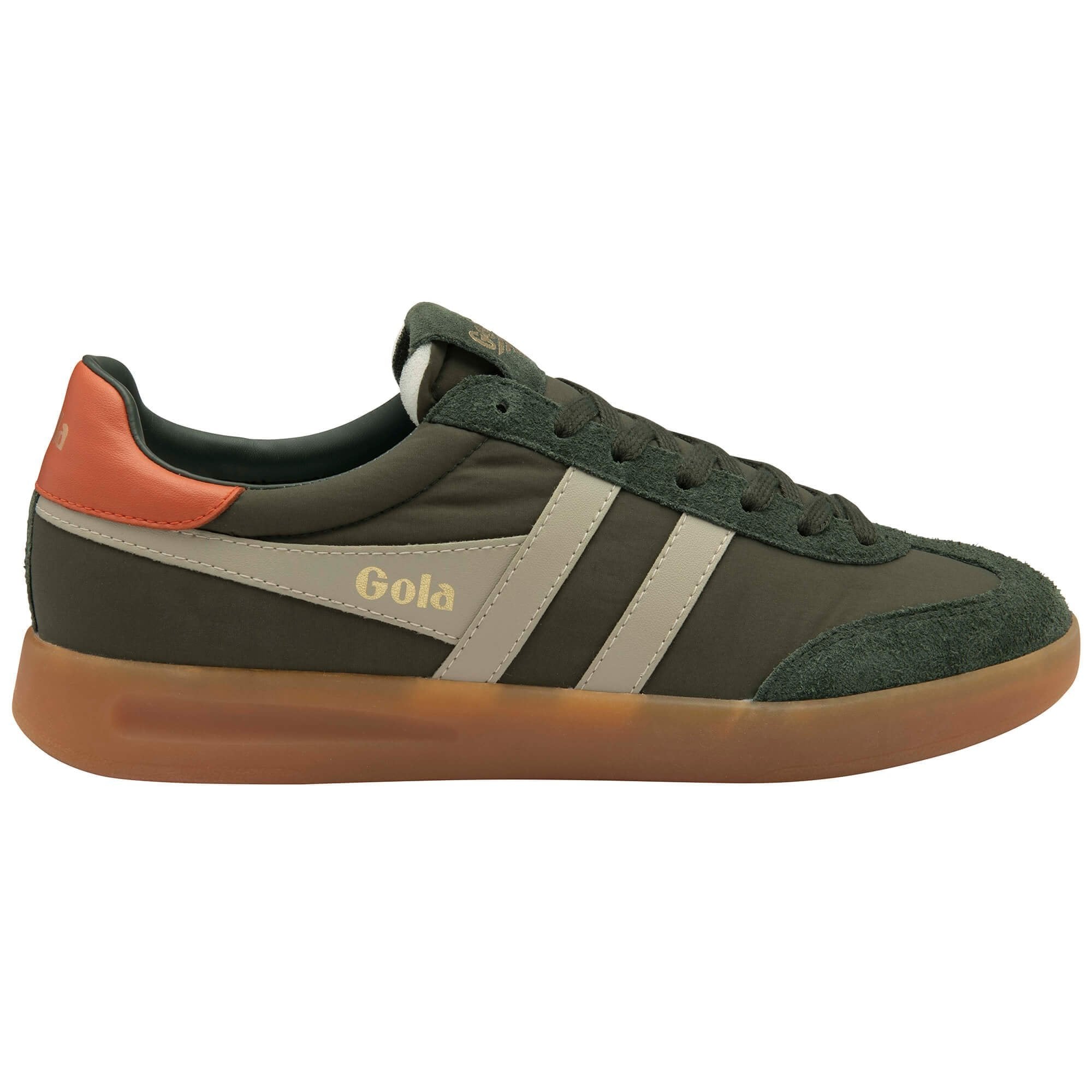 Gola Classics Men's Cyclone Nylon Sneakers - Dark Khaki/Bone/Moody Orange/Gum