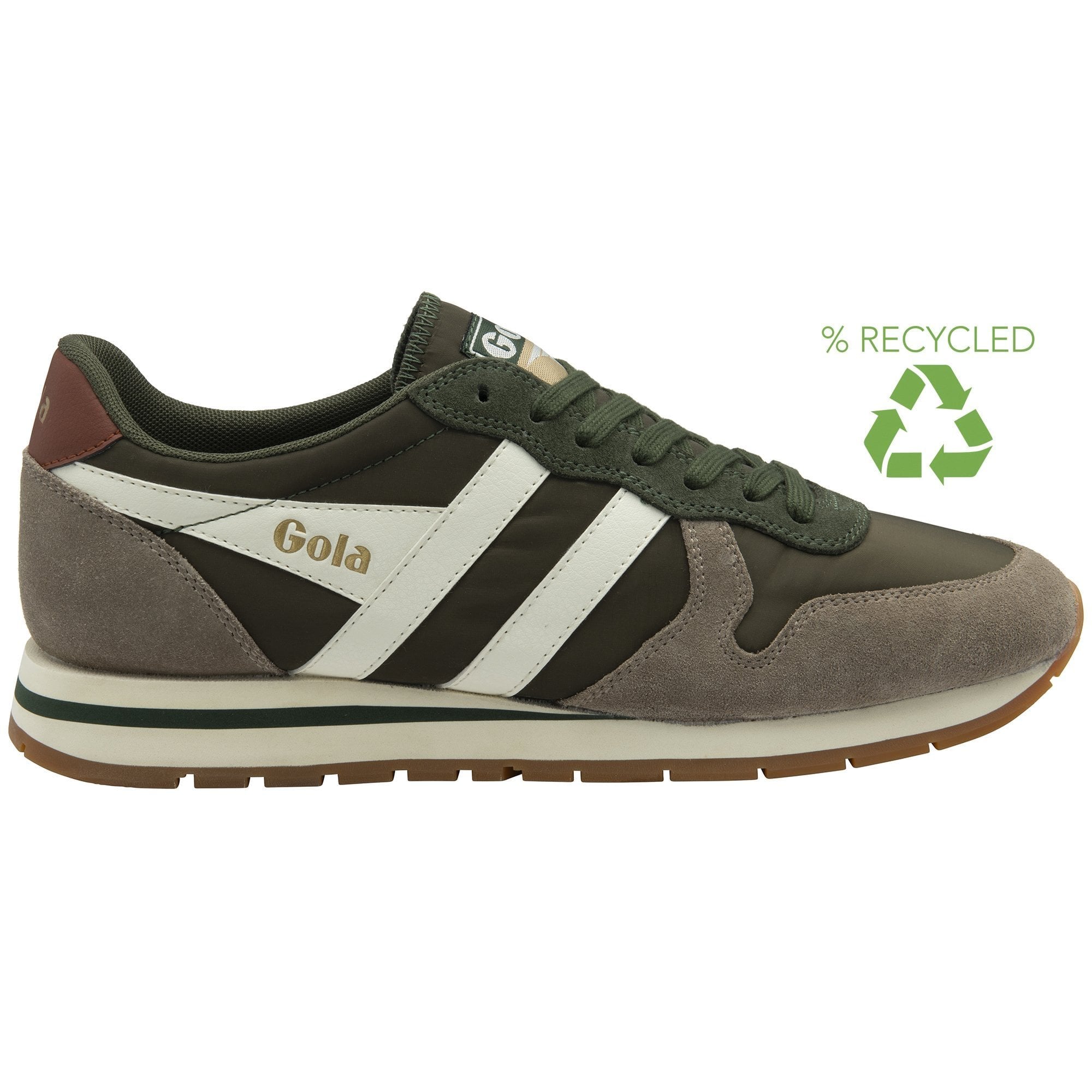 Gola Classics Men's Daytona Chute Sneakers - Dark Khaki/Rhino/Off White