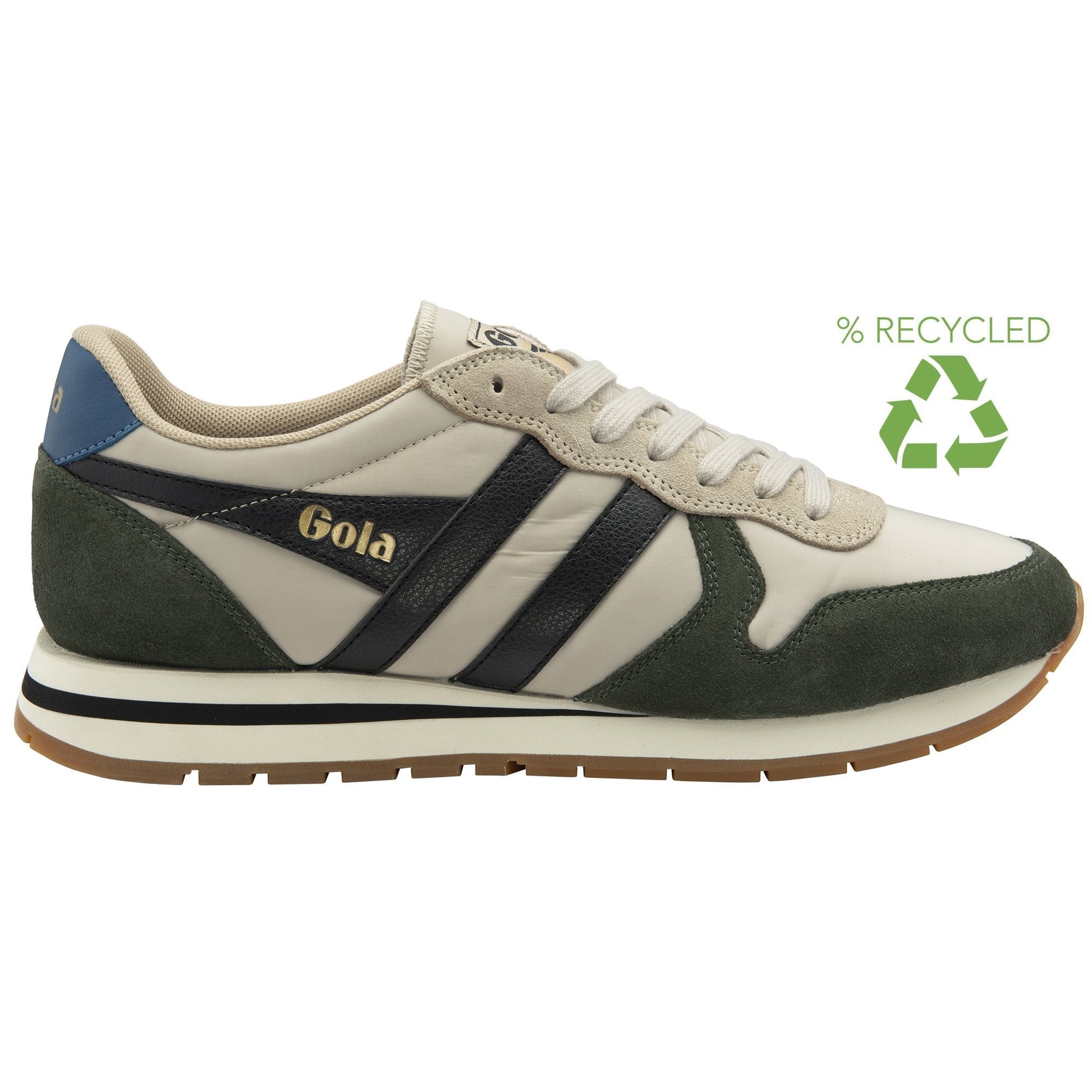 Gola Classics Men's Daytona Chute Sneakers - Bone/Dark Khaki/Black