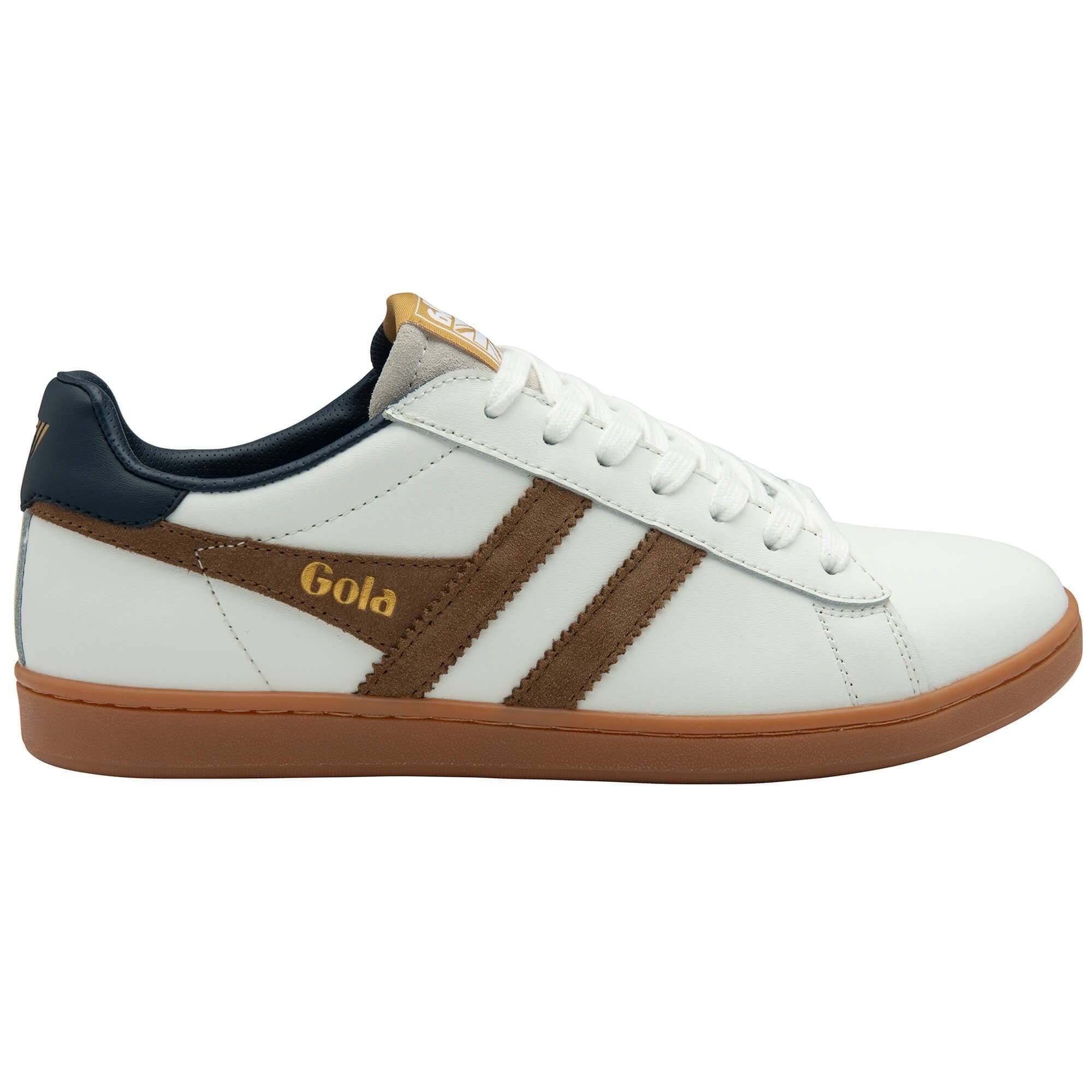 Gola Classics Men's Equipe II Leather Sneakers - White/Tobacco/Navy