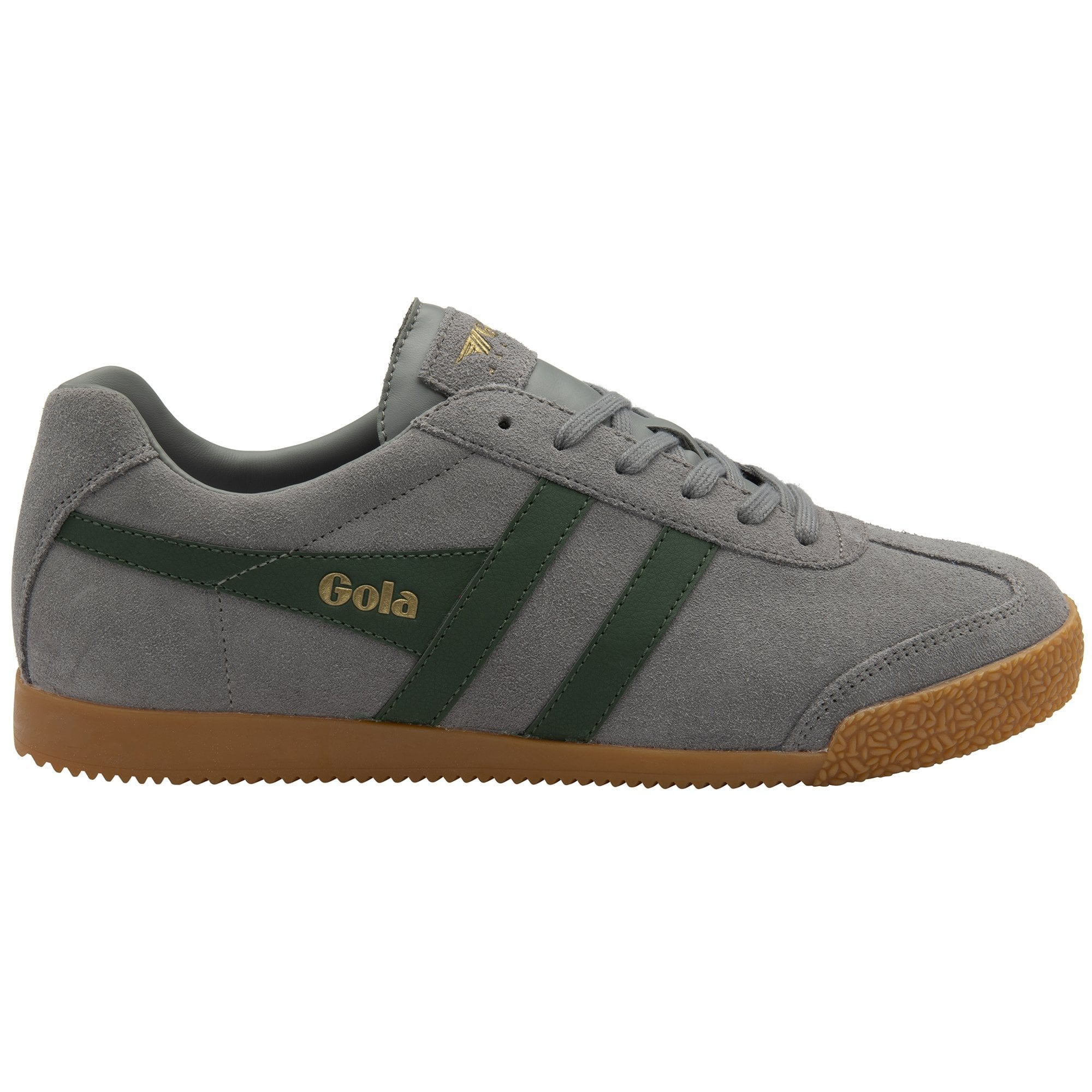 Gola Classics Men's Harrier Suede Sneakers - Cement/Evergreen