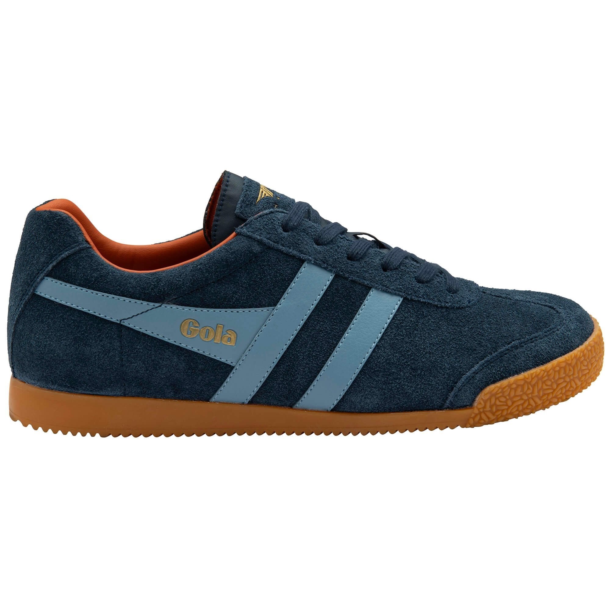 Gola Classics Men's Harrier Suede Sneakers - Navy/Iceberg/Moody Orange