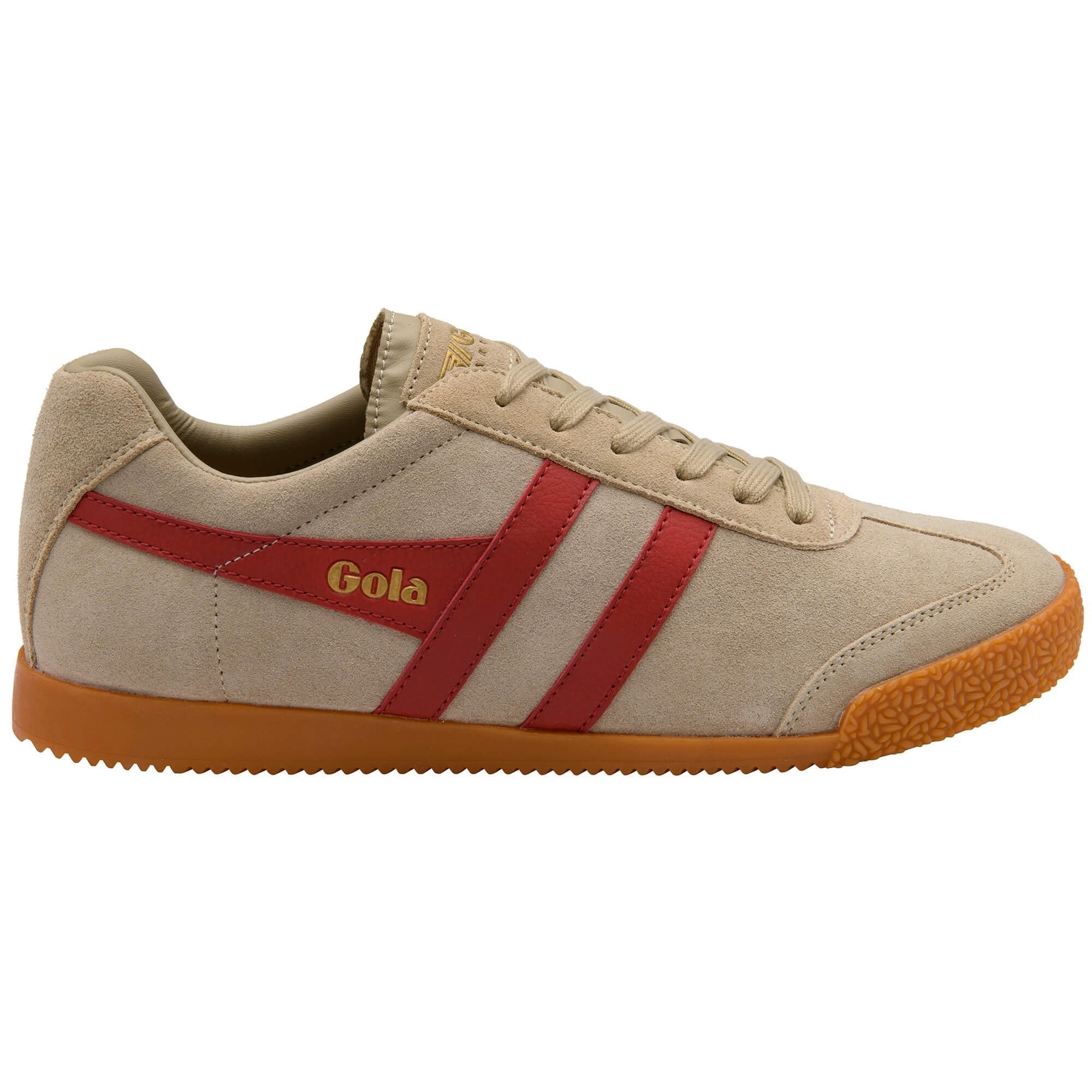 Gola Classics Men's Harrier Suede Sneakers - Bone/Deep Red