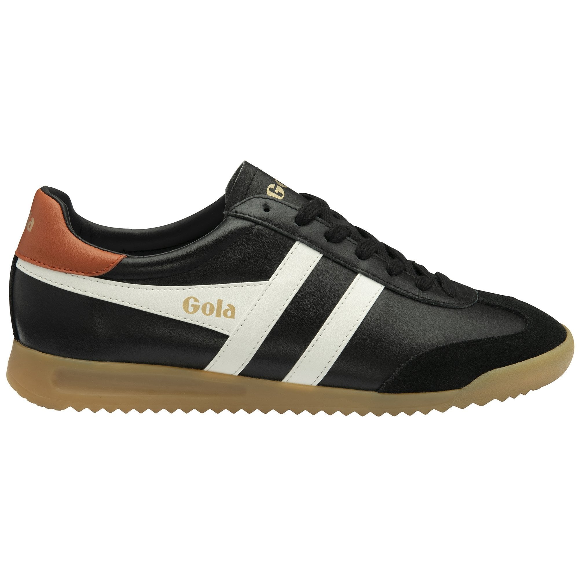 Gola Classics Men's Torpedo Leather Sneakers - Black/Off White/Moody Orange