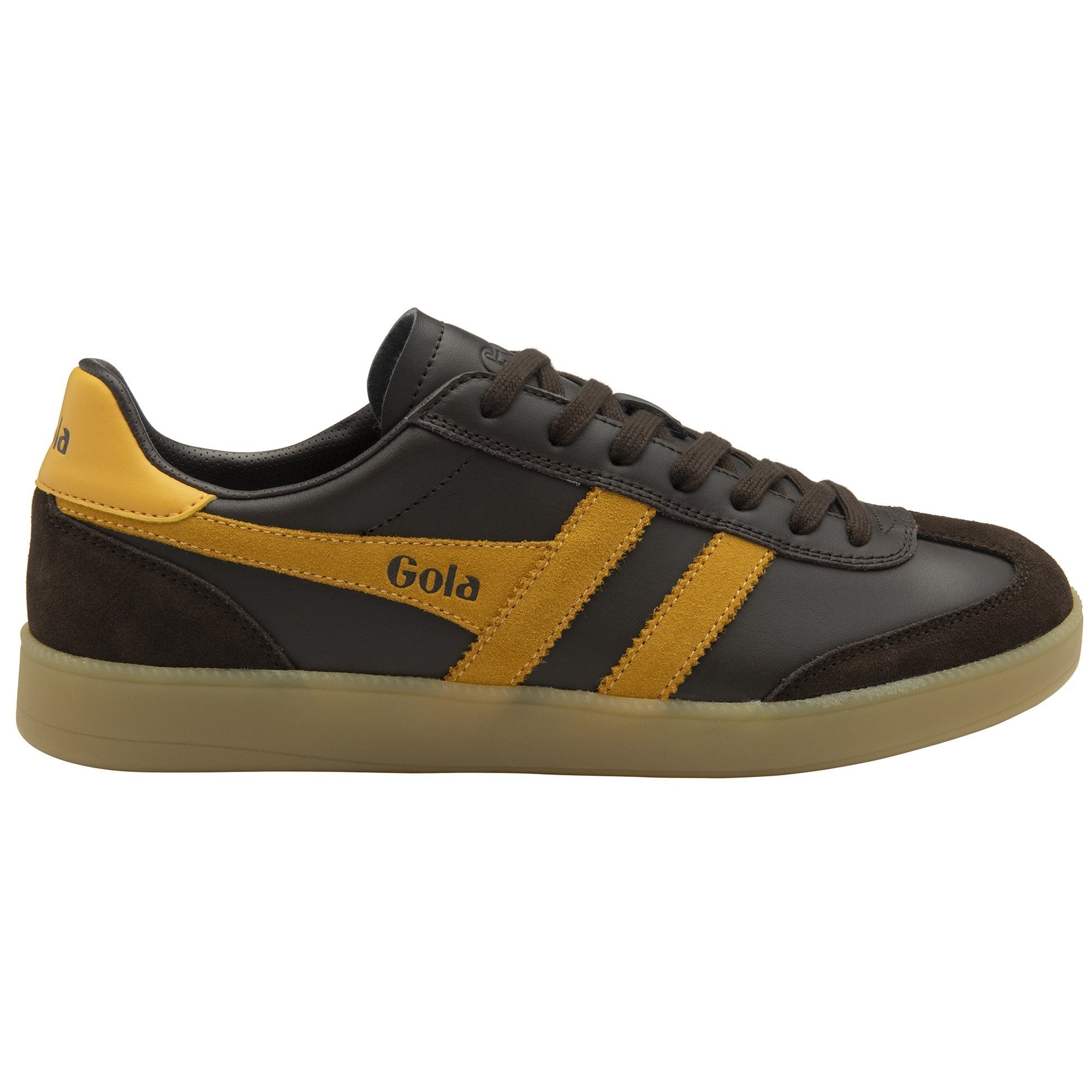 Gola Classics Men's Viper Leather Sneakers - Dark Brown/Sun/Gum