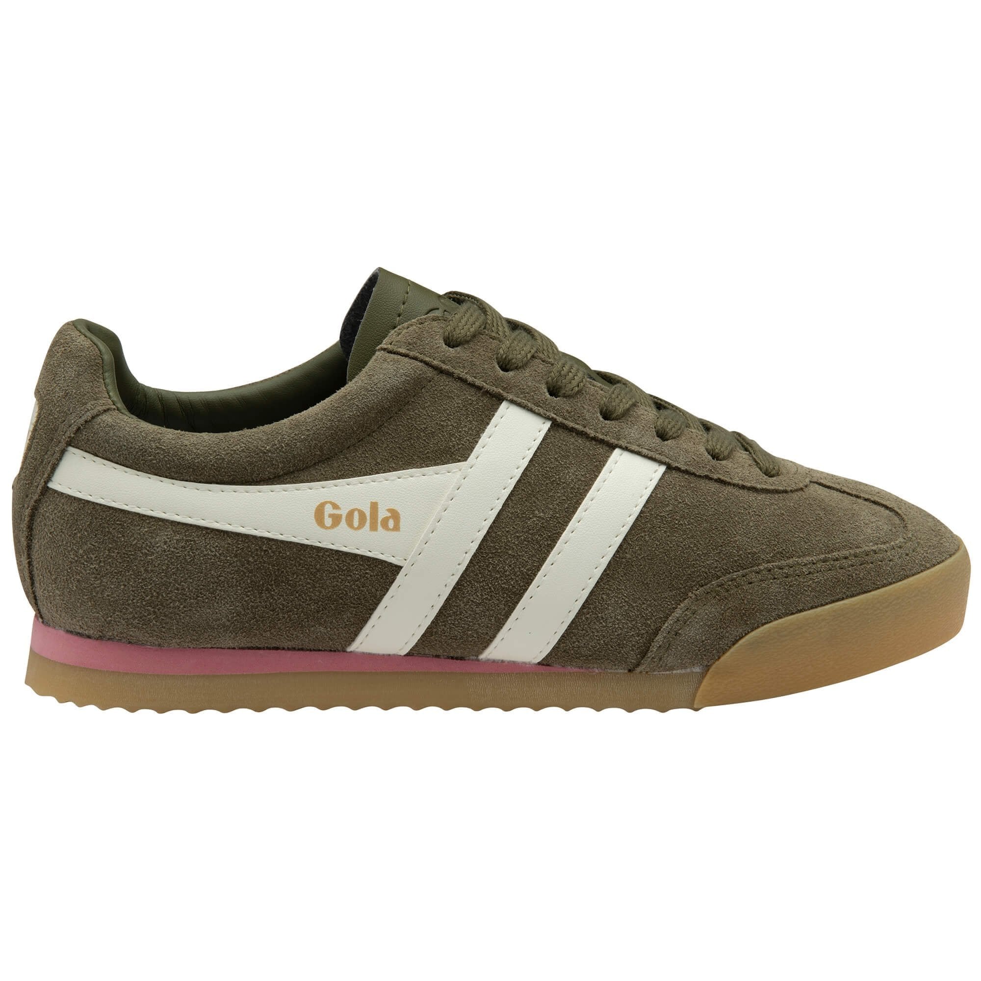 Gola Classics Women's Apollo Sneakers - Khaki/Off White/Coral Pink/Gum