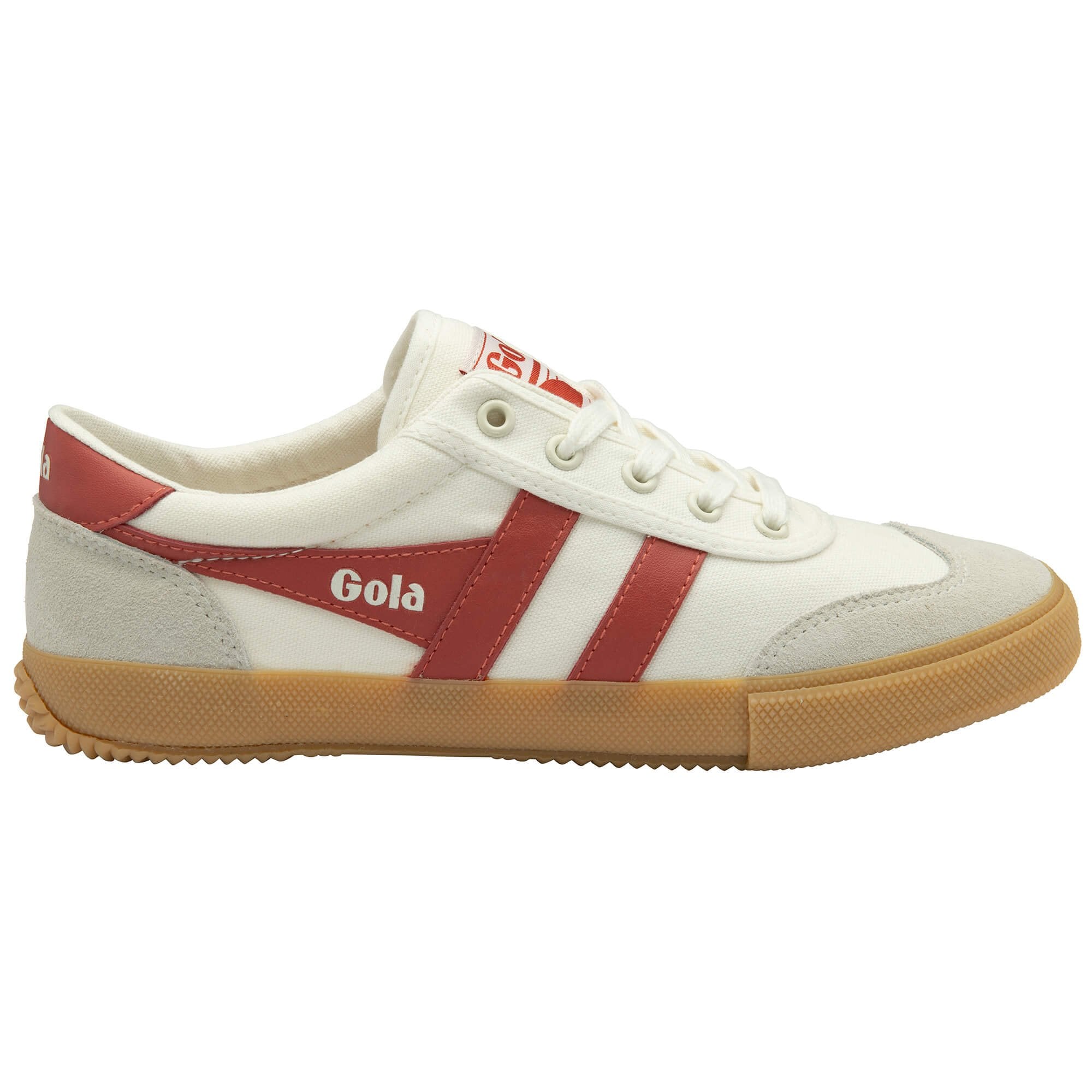 Gola Classics Women's Badminton Plimsoll Sneakers - Off White/Clay/Gum