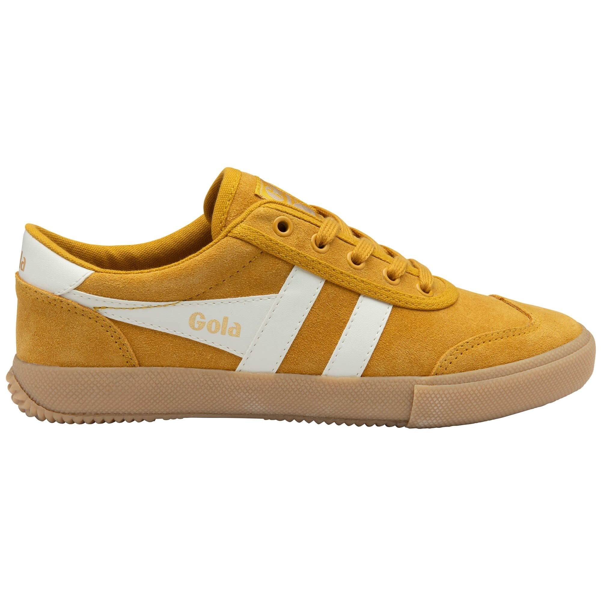 Gola Classics Women's Badminton Suede Plimsoll Sneakers - Sun/Off White/Gum