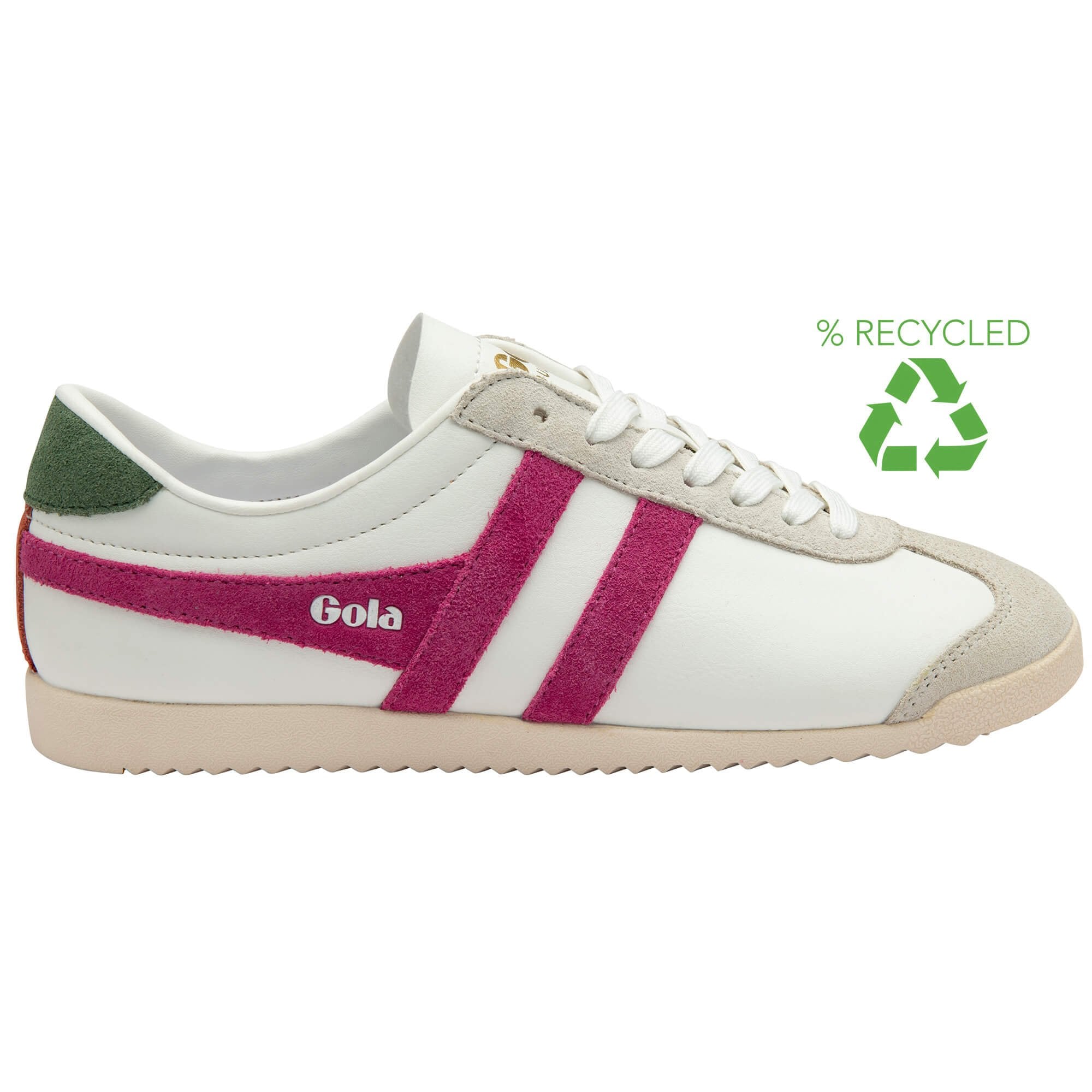 Gola Classics Women's Bullet Pure Sneakers - White/Fuchsia/Garden Green