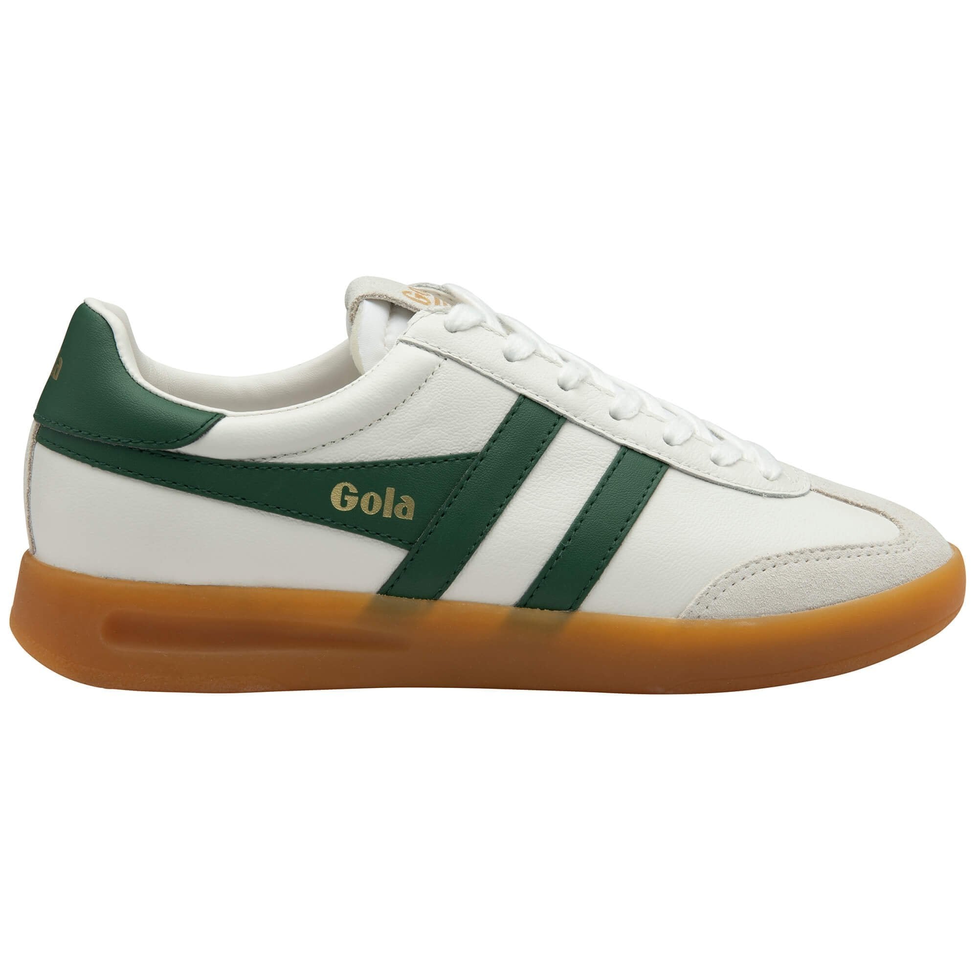 Gola Classics Women's Cyclone Leather Sneakers - White/Evergreen/Gum