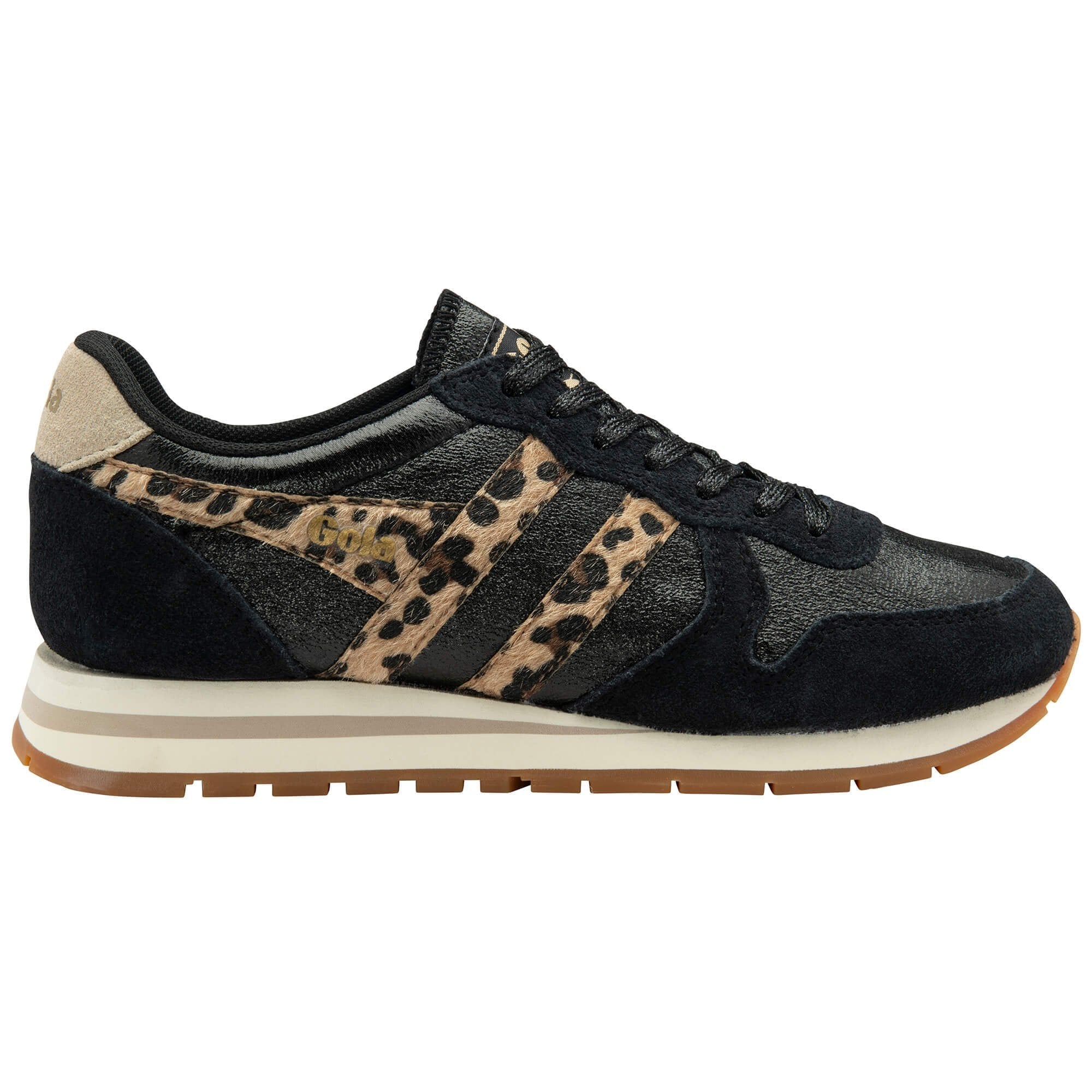 Gola Classics Women's Daytona Blaze II Sneakers - Black/Leopard/Bone