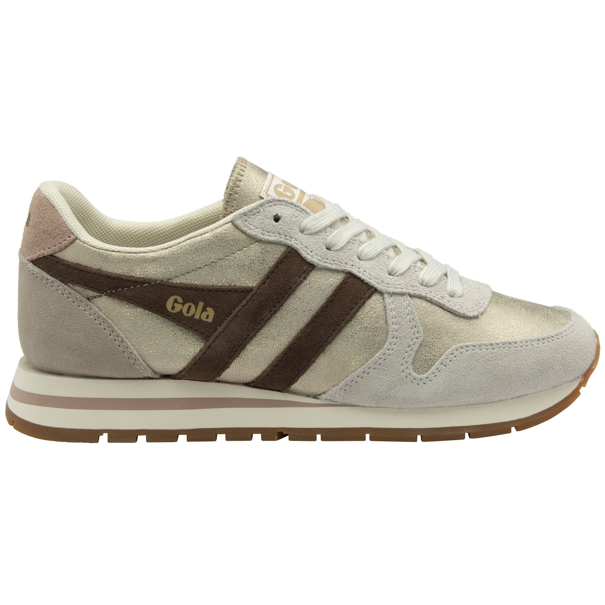 Gola Classics Women's Daytona Blaze Sneakers - Gold/Dark Brown/Cameo