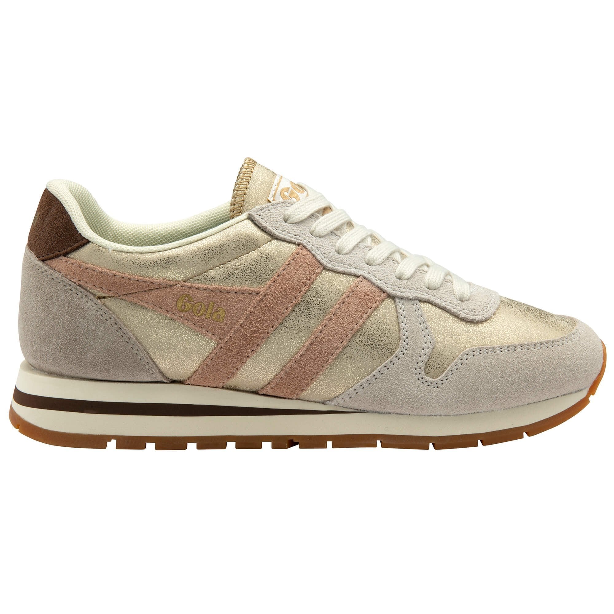 Gola Classics Women's Daytona Blaze Sneakers - Gold/Cameo/Dark Brown