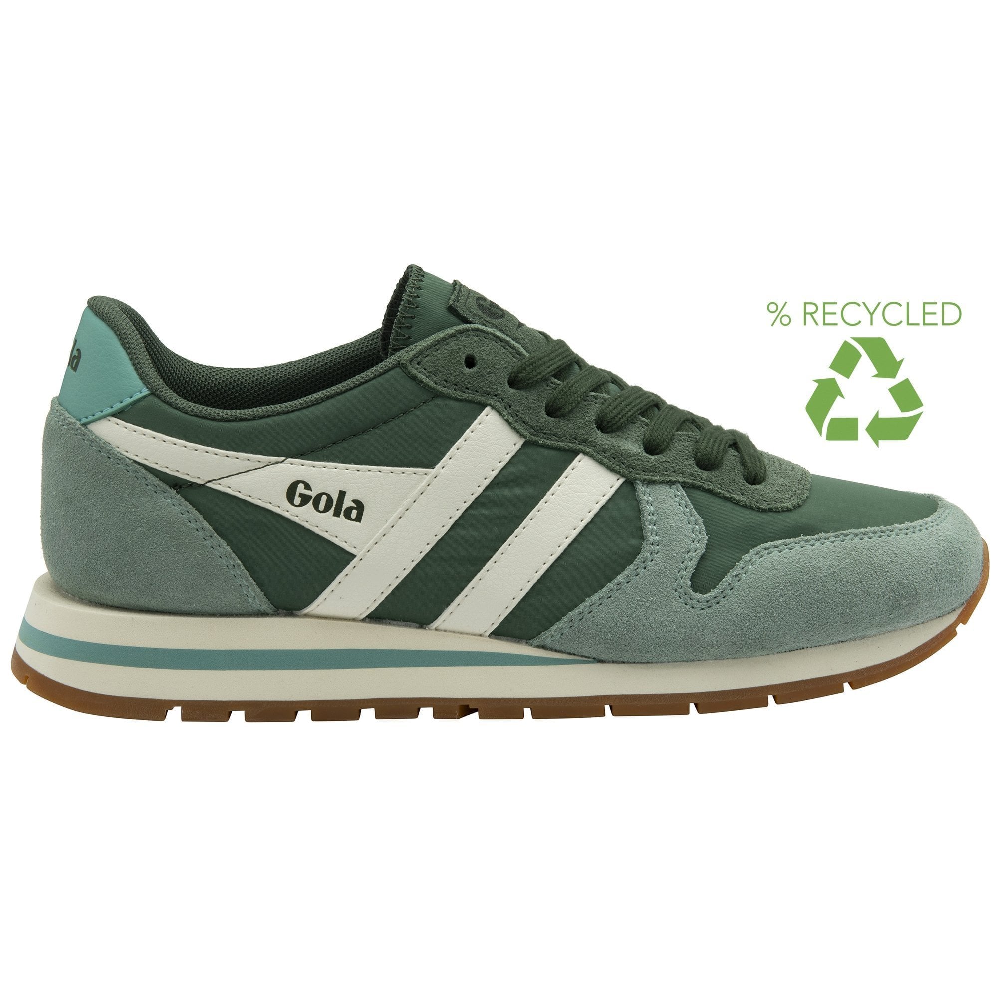 Gola Classics Women's Daytona Chute Sneakers - Evergreen/Green Mist/Off White