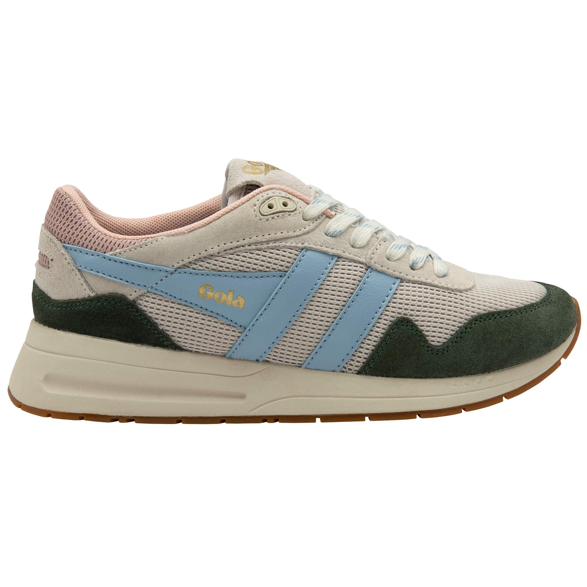 Gola Classics Women's Delta Sneakers - Off White/Dark Khaki/Air