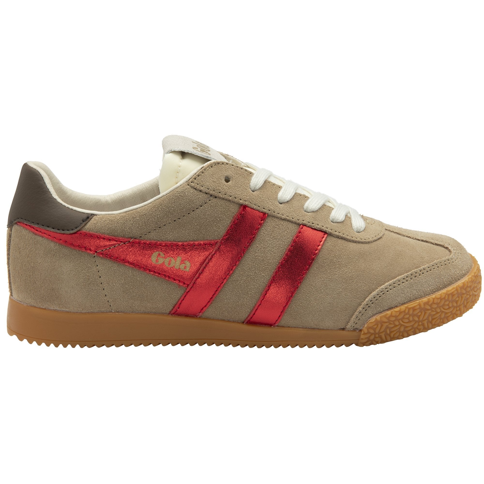Gola Classics Women's Elan Glitz Sneakers - Light Caramel/Red/Dark Brown