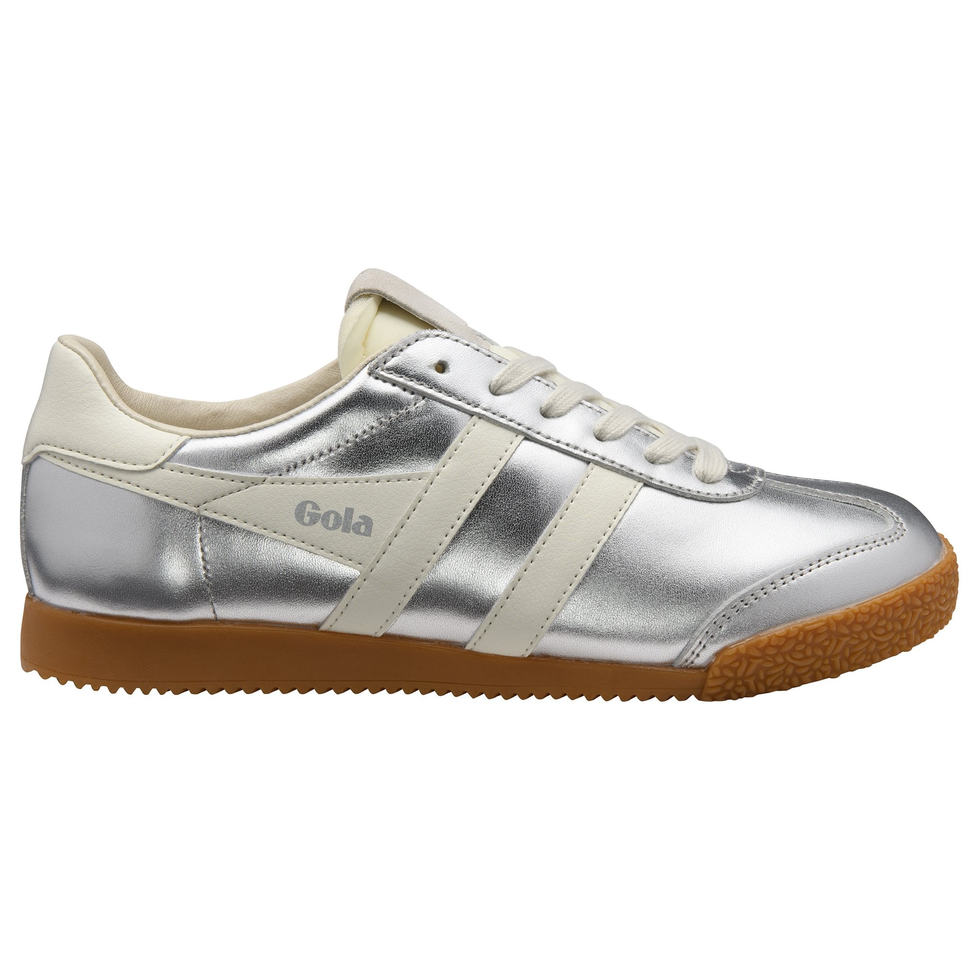 Gola Classics Women's Elan Metallic Sneakers - Silver/Off White