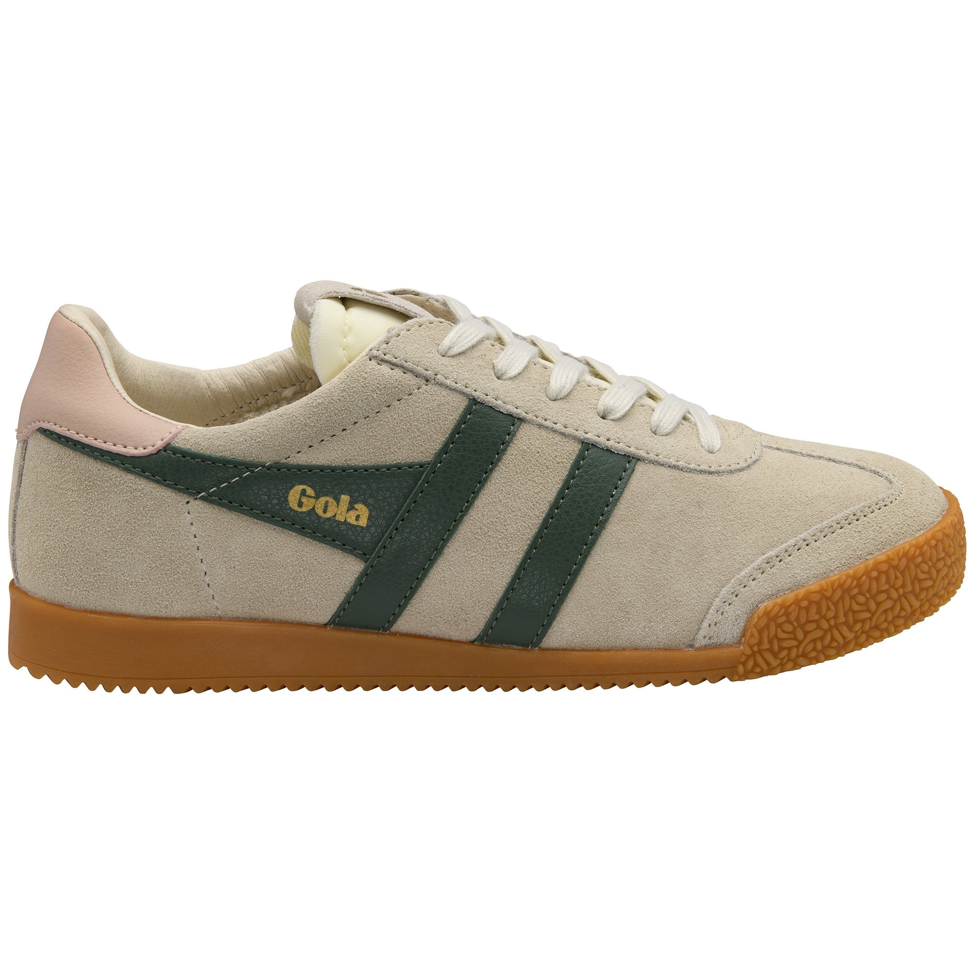 Gola Classics Women's Elan Sneakers - Wheat/Evergreen/Pearl Pink