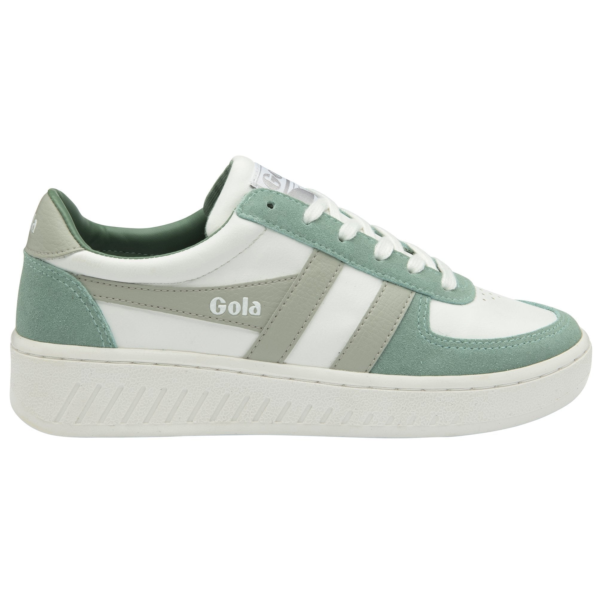 Gola Classics Women's Grandslam Pure Sneakers - White/Green Mist/Light Grey