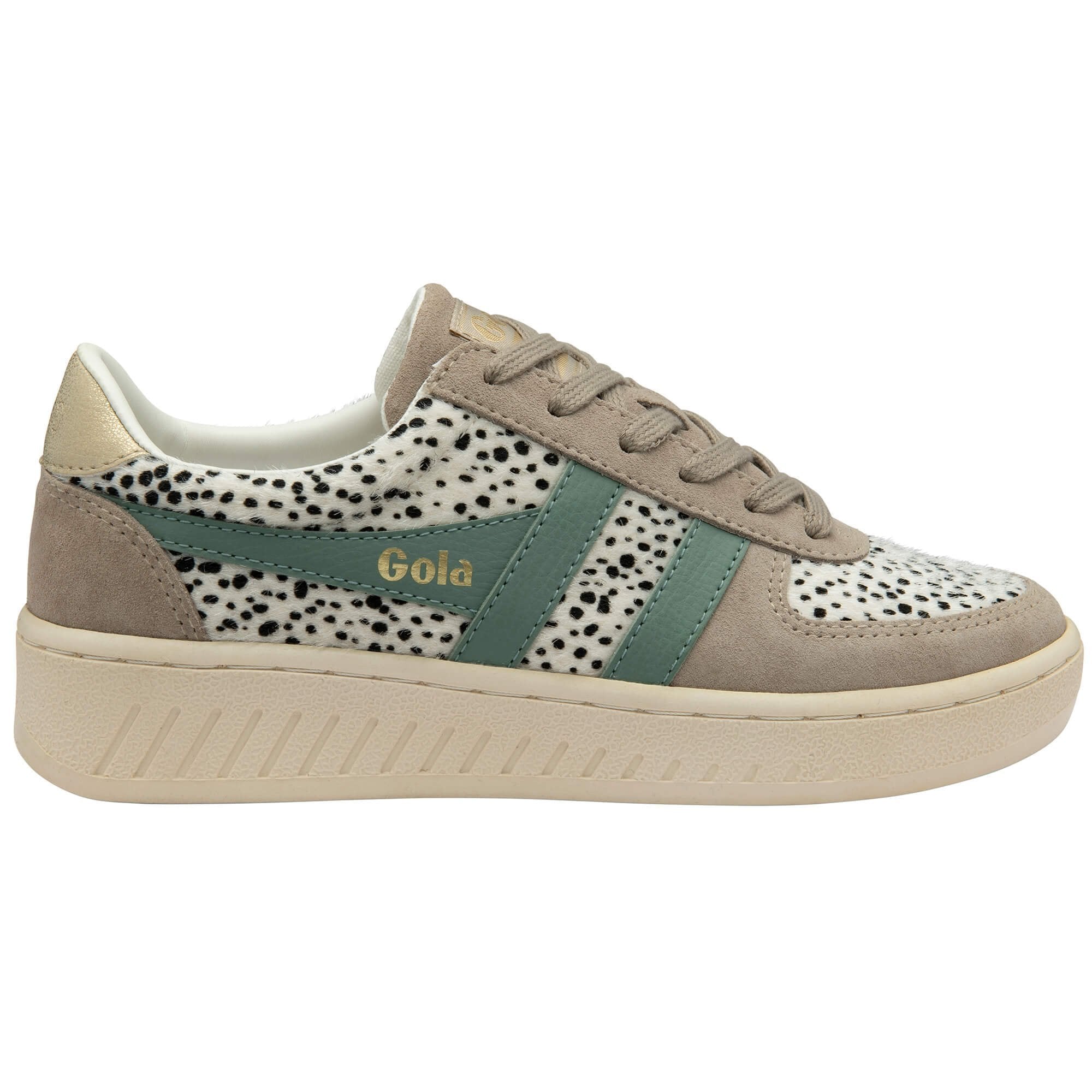 Gola Classics Women's Grandslam Savanna Sneakers - Cheetah/Feather Grey/Green Mist