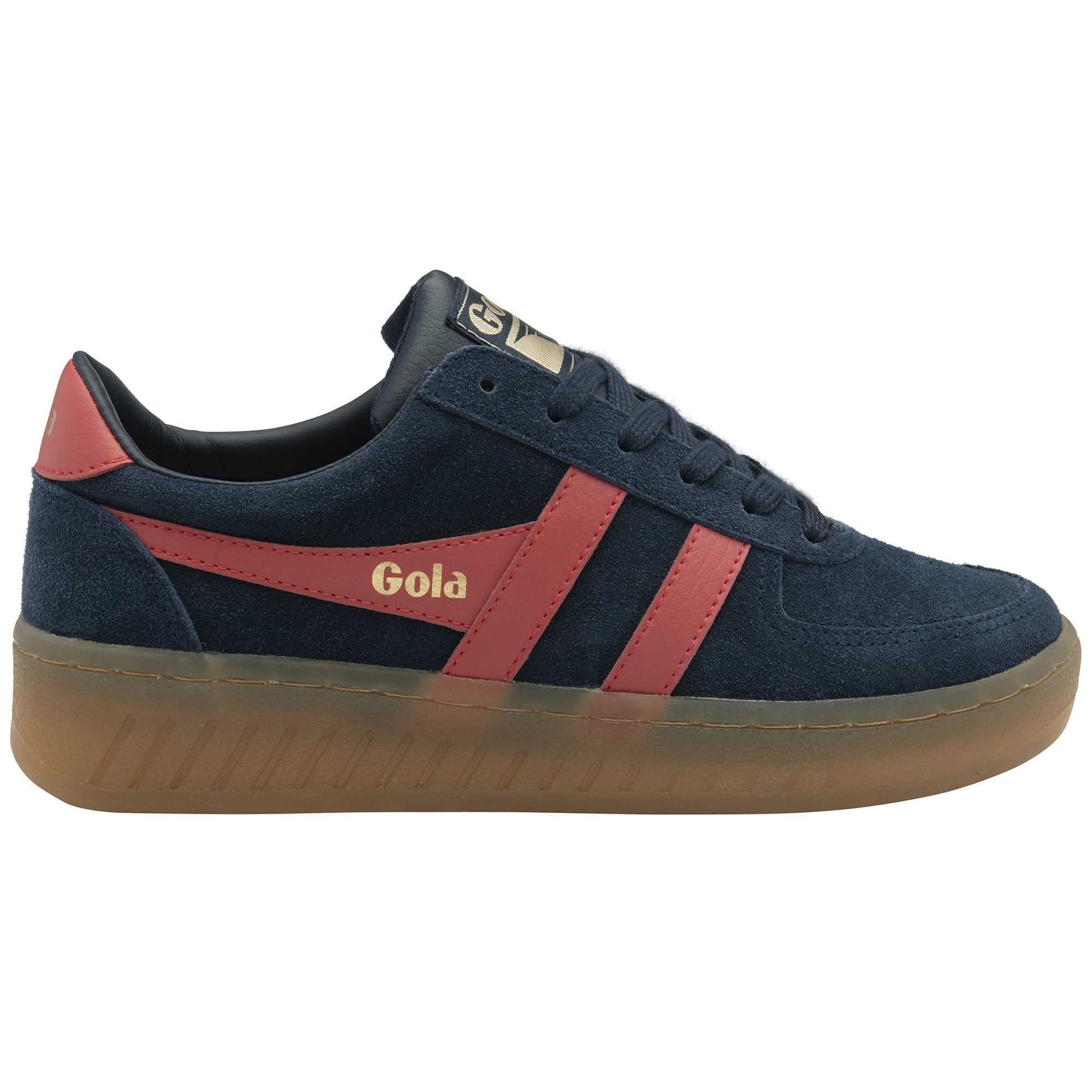 Gola Classics Women's Grandslam Suede Sneakers - Navy/Coral/Gum