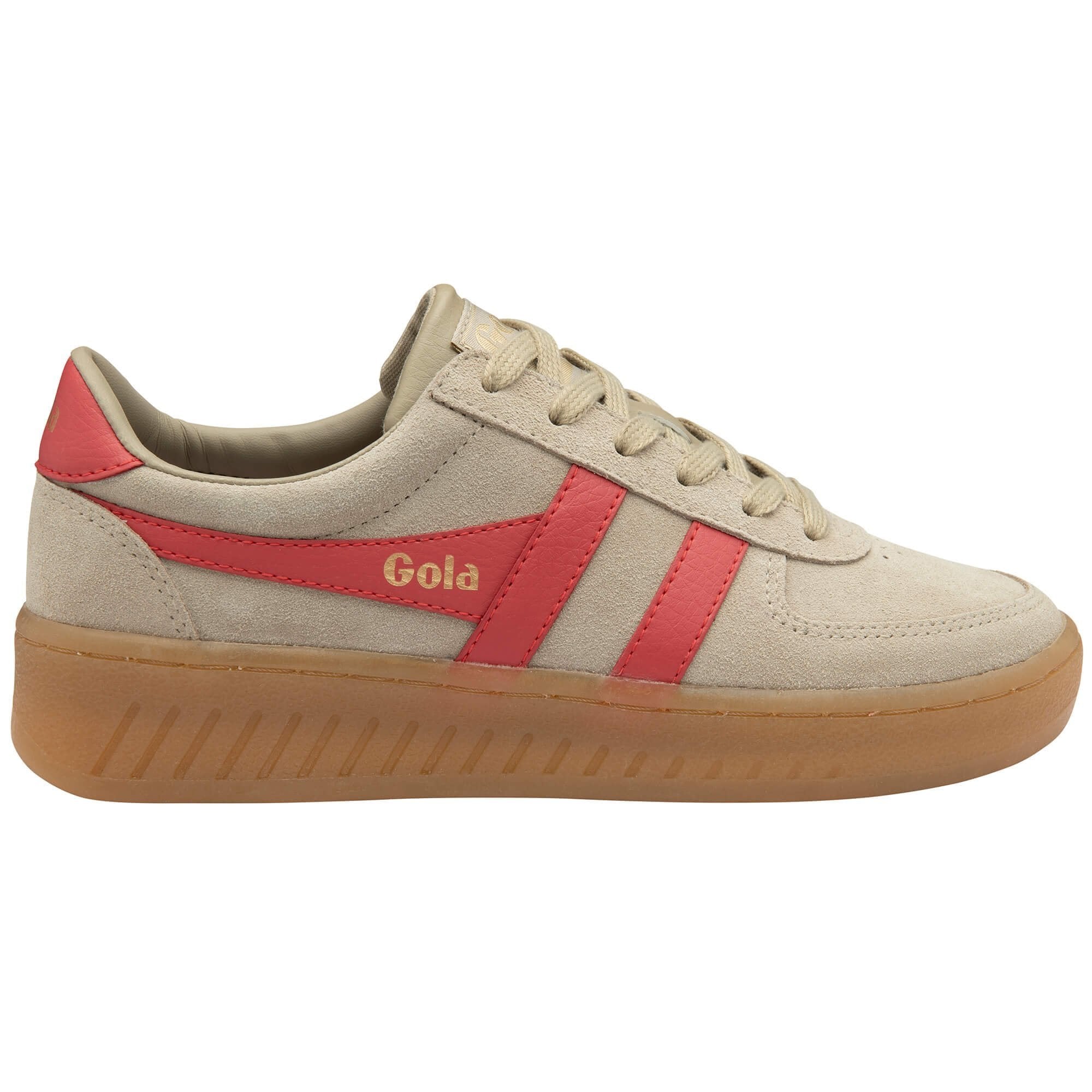 Gola Classics Women's Grandslam Suede Sneakers - Bone/Coral/Gum