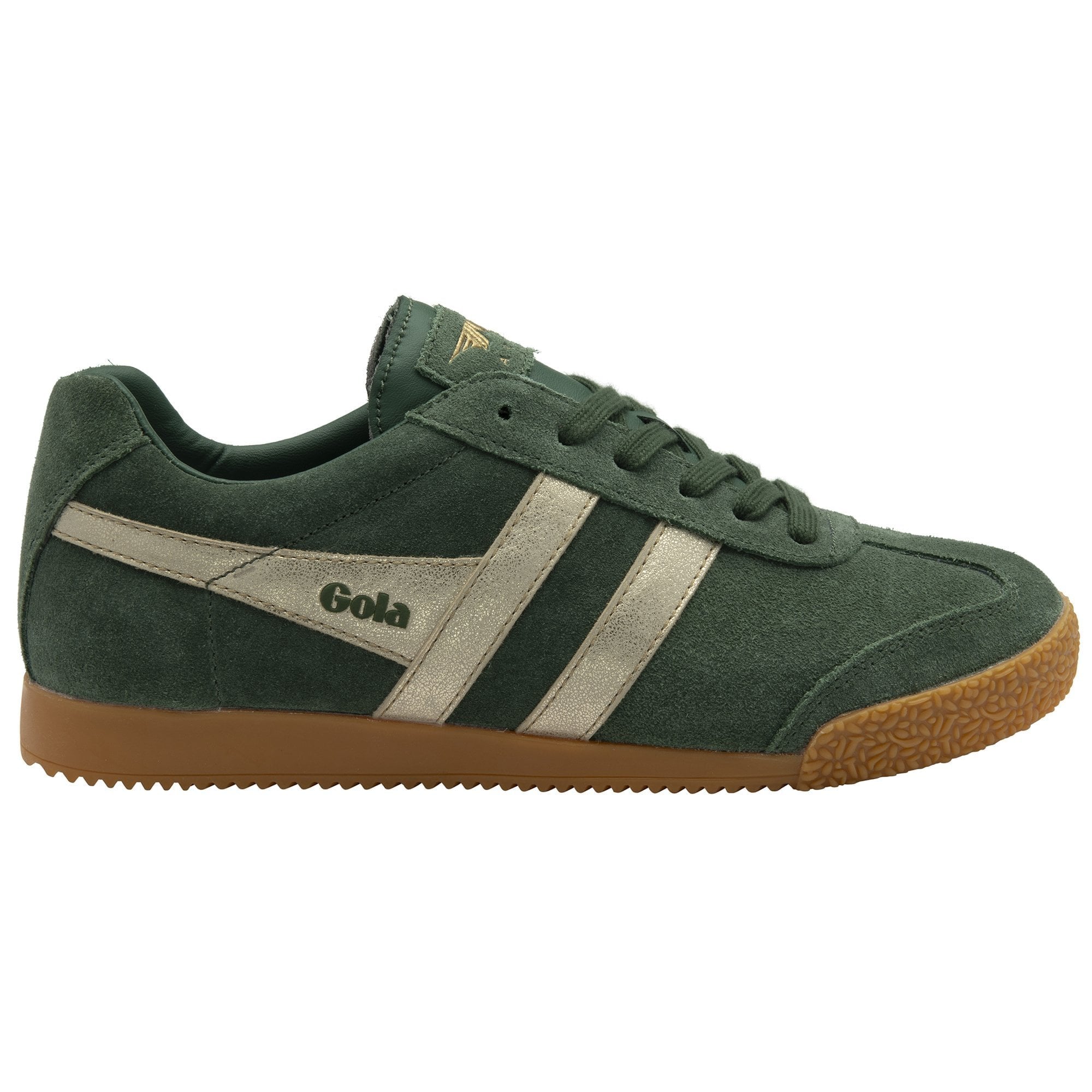 Gola Classics Women's Harrier Mirror Sneakers - Evergreen/Gold/Gum