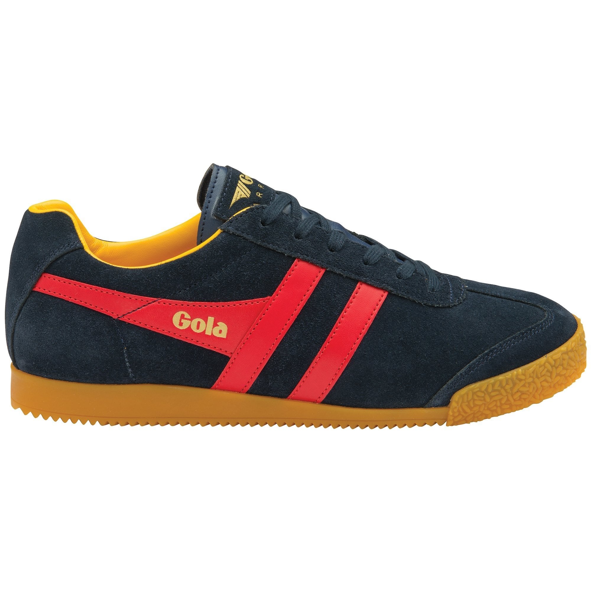 Gola Classics Women's Harrier Suede Sneakers - Navy/Red/Sun