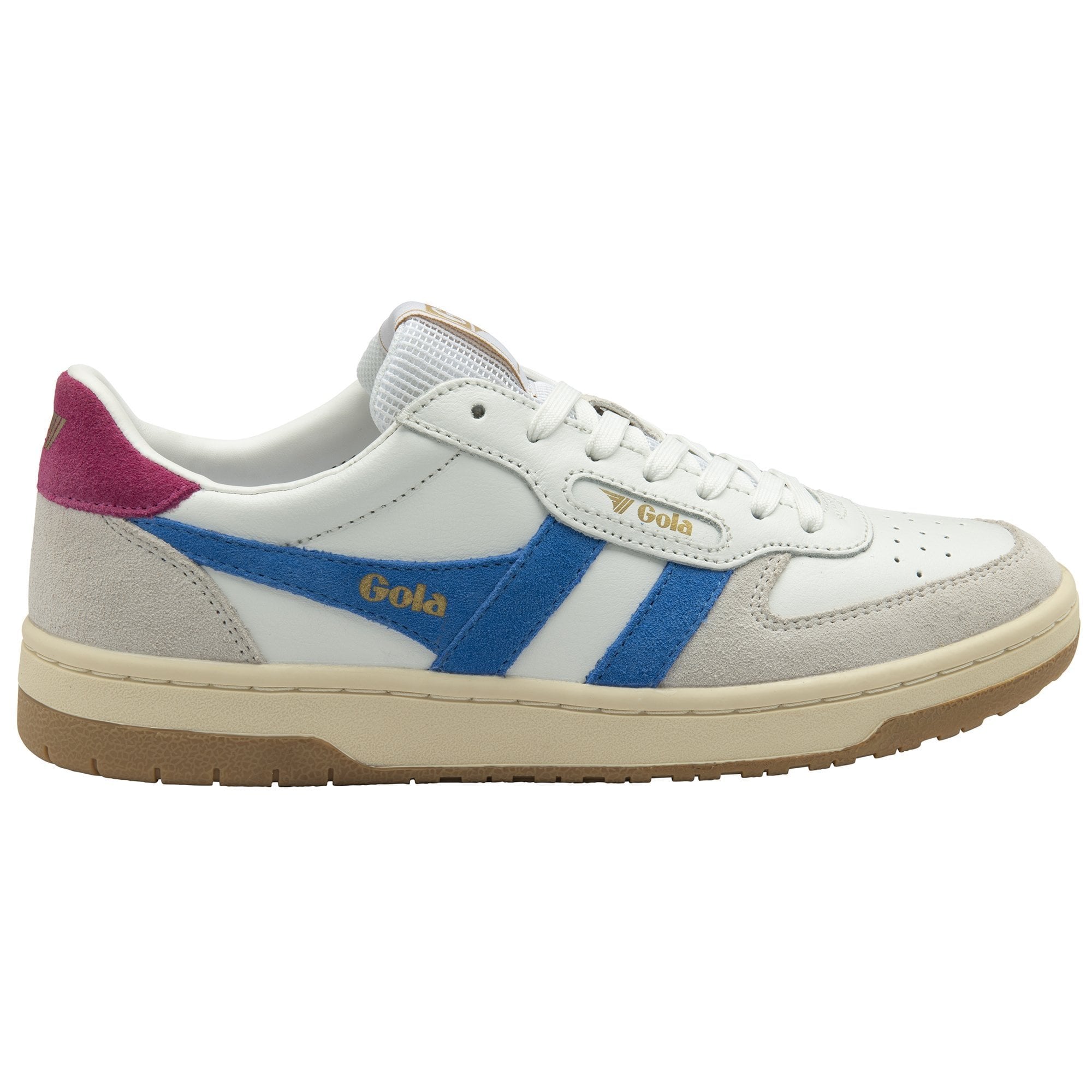 Gola Classics Women's Hawk Sneakers - White/Pacific/Fuchsia