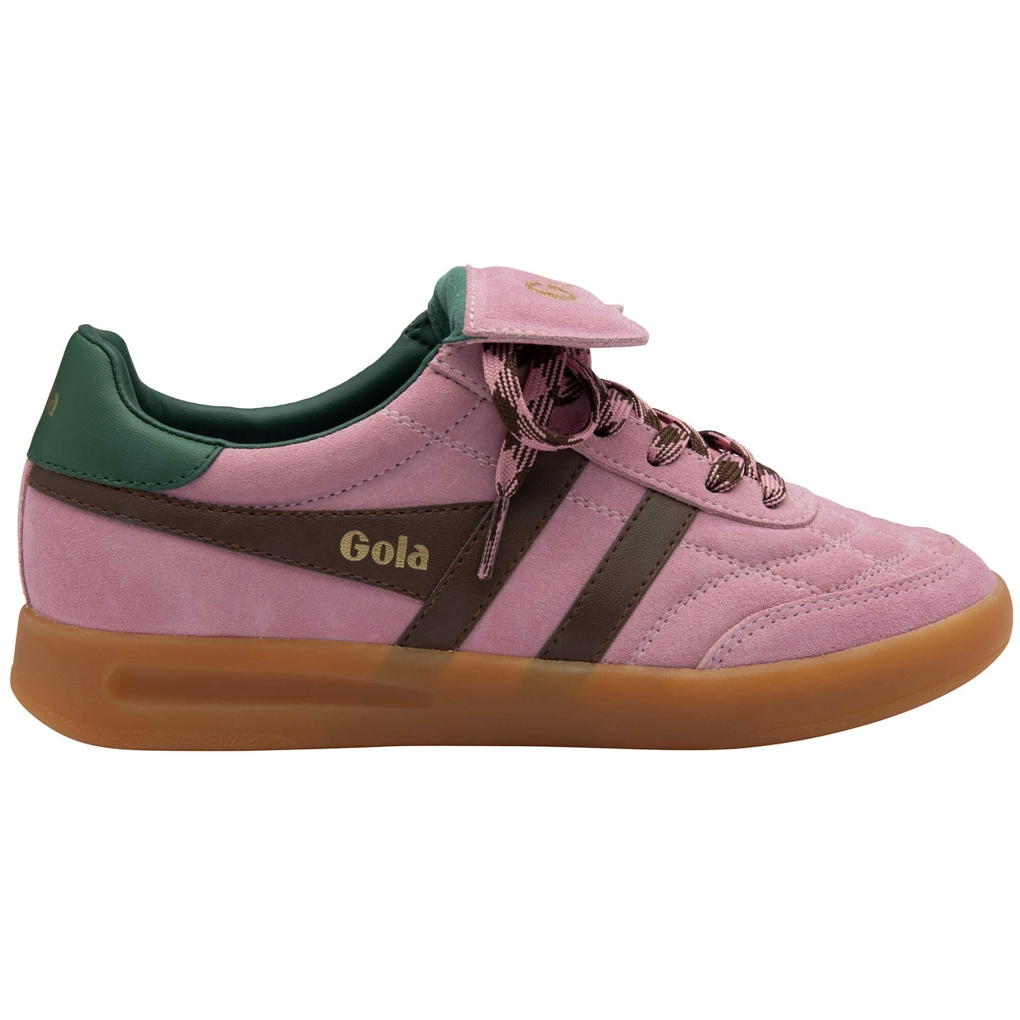 Gola Classics Women's Stadia '86 Sneakers - Candy/Dark Brown/Evergreen/Gum