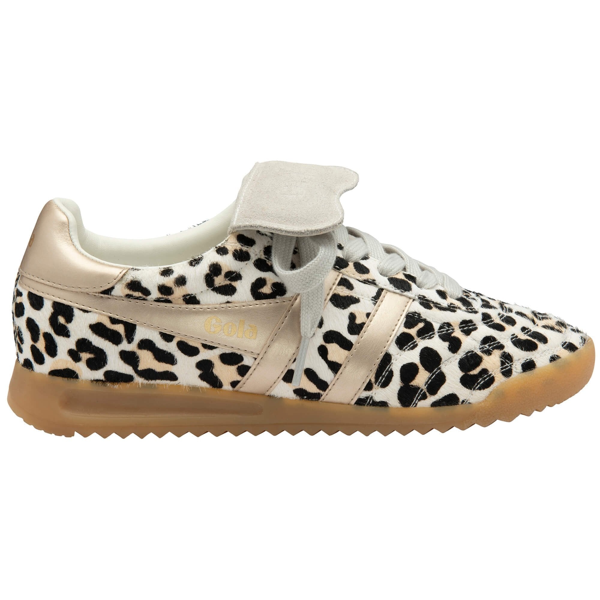 Gola Classics Women's Stadium '86 Sahara Sneakers - Snow Leopard/Gold