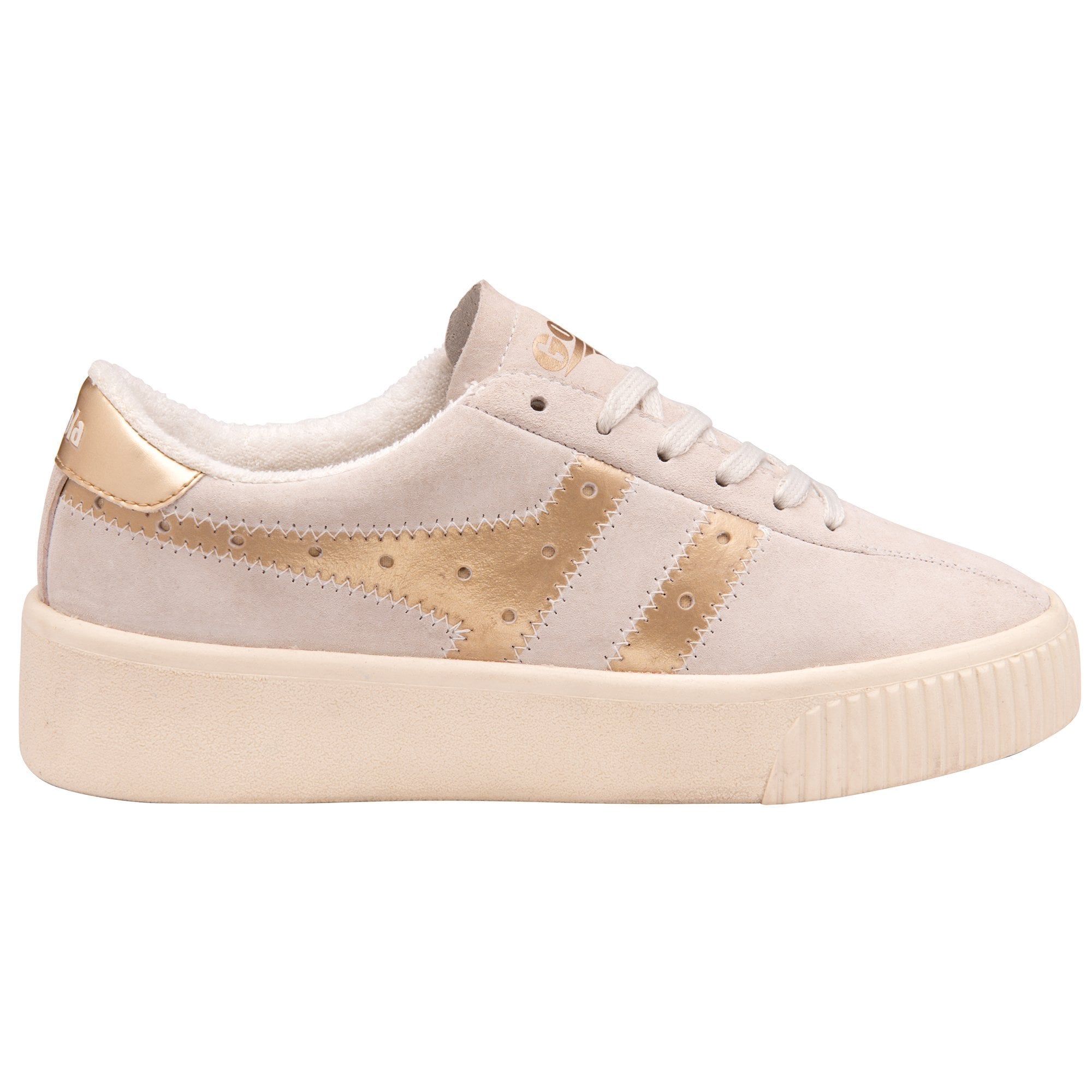 Gola Classics Women's Super Court Metallic Sneakers - Off White/Gold
