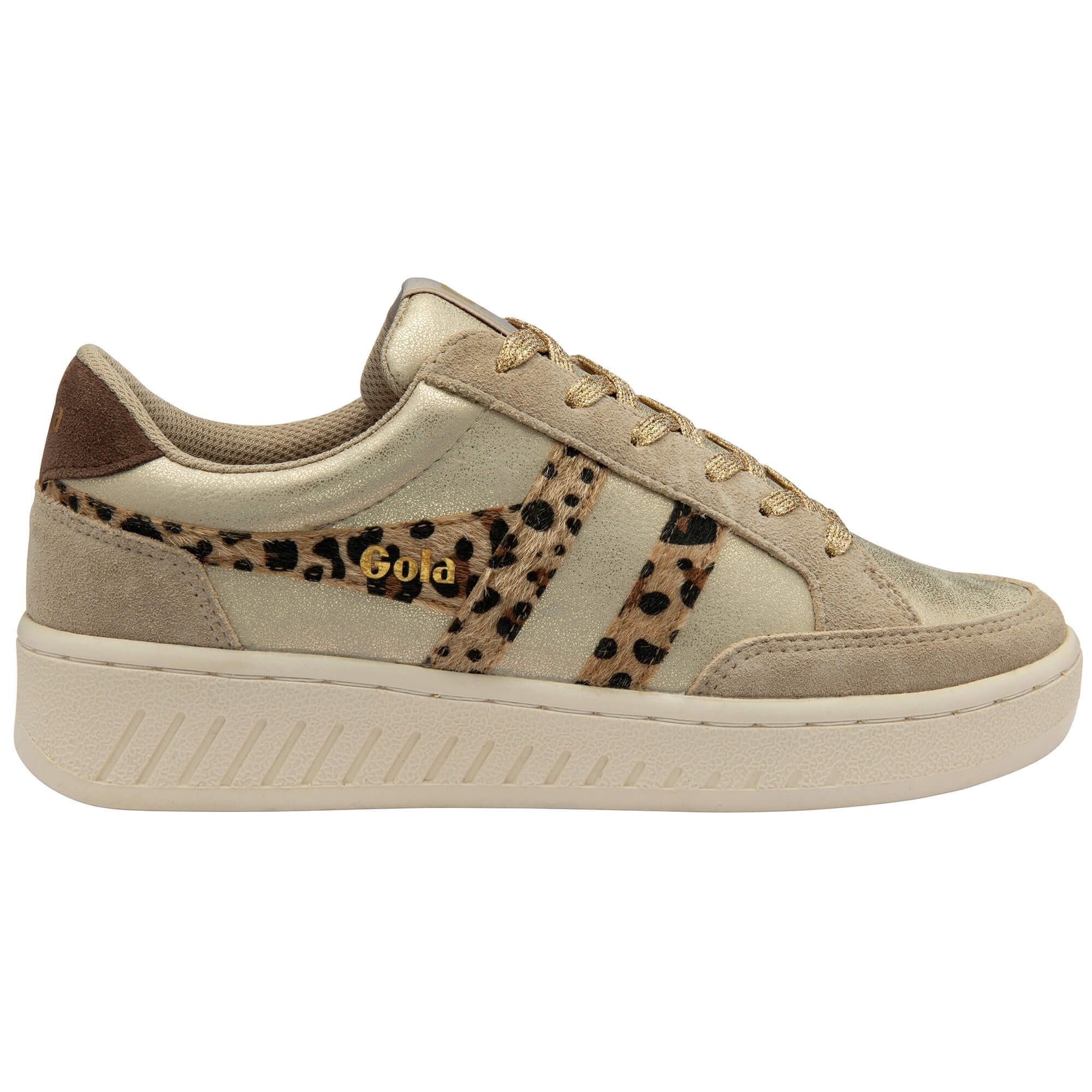 Gola Classics Women's Superslam Blaze II Sneakers - Gold/Leopard/Dark Brown