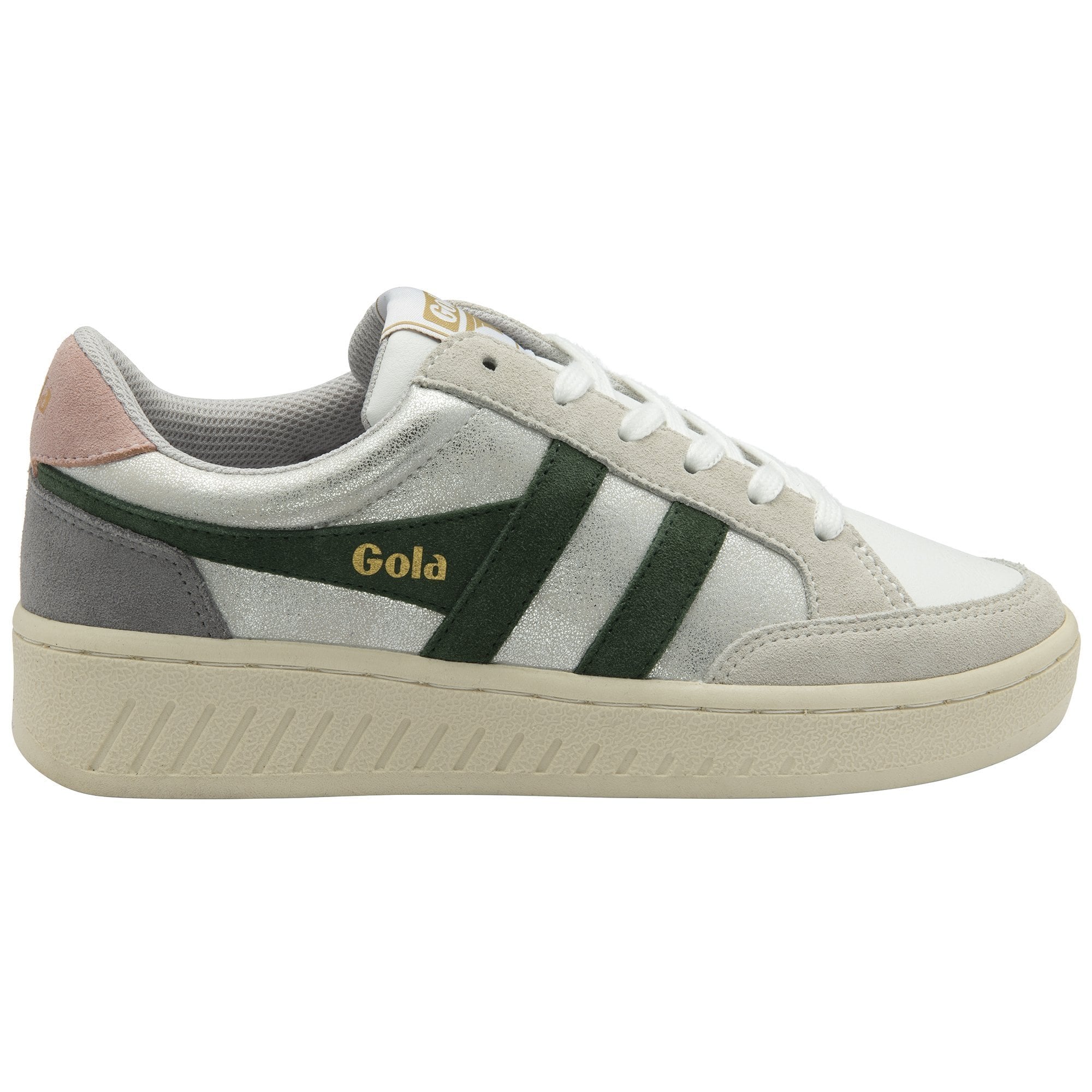 Gola Classics Women's Superslam Blaze Sneakers - Silver/Evergreen/Chalk Pink