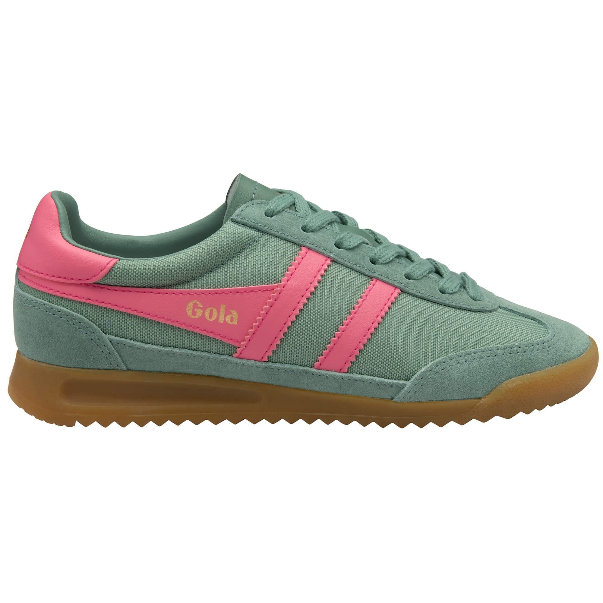 Gola Classics Women's Tornado Sneakers - Green Mist/Fluro Pink