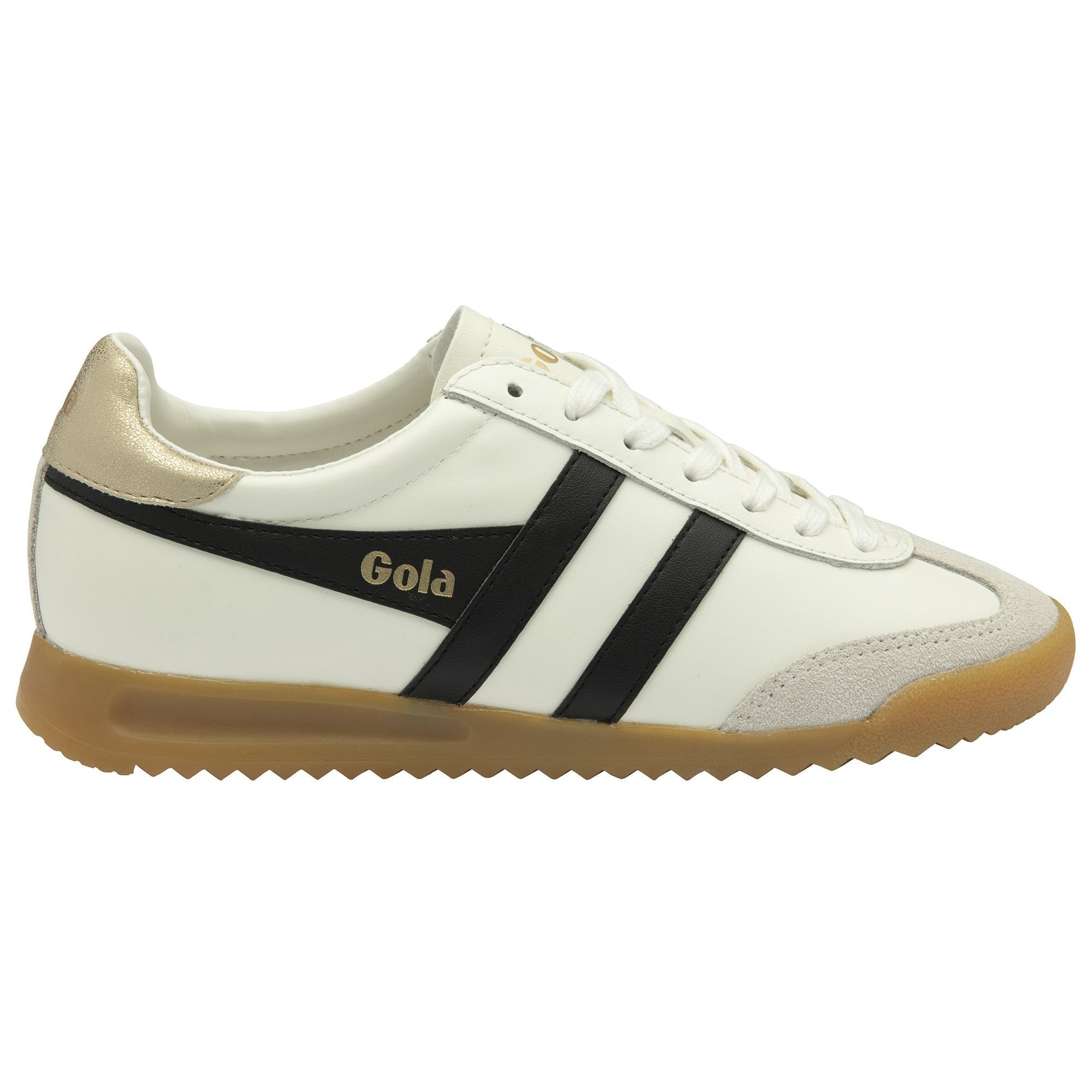 Gola Classics Women's Torpedo Leather Sneakers - Off White/Black/Gold