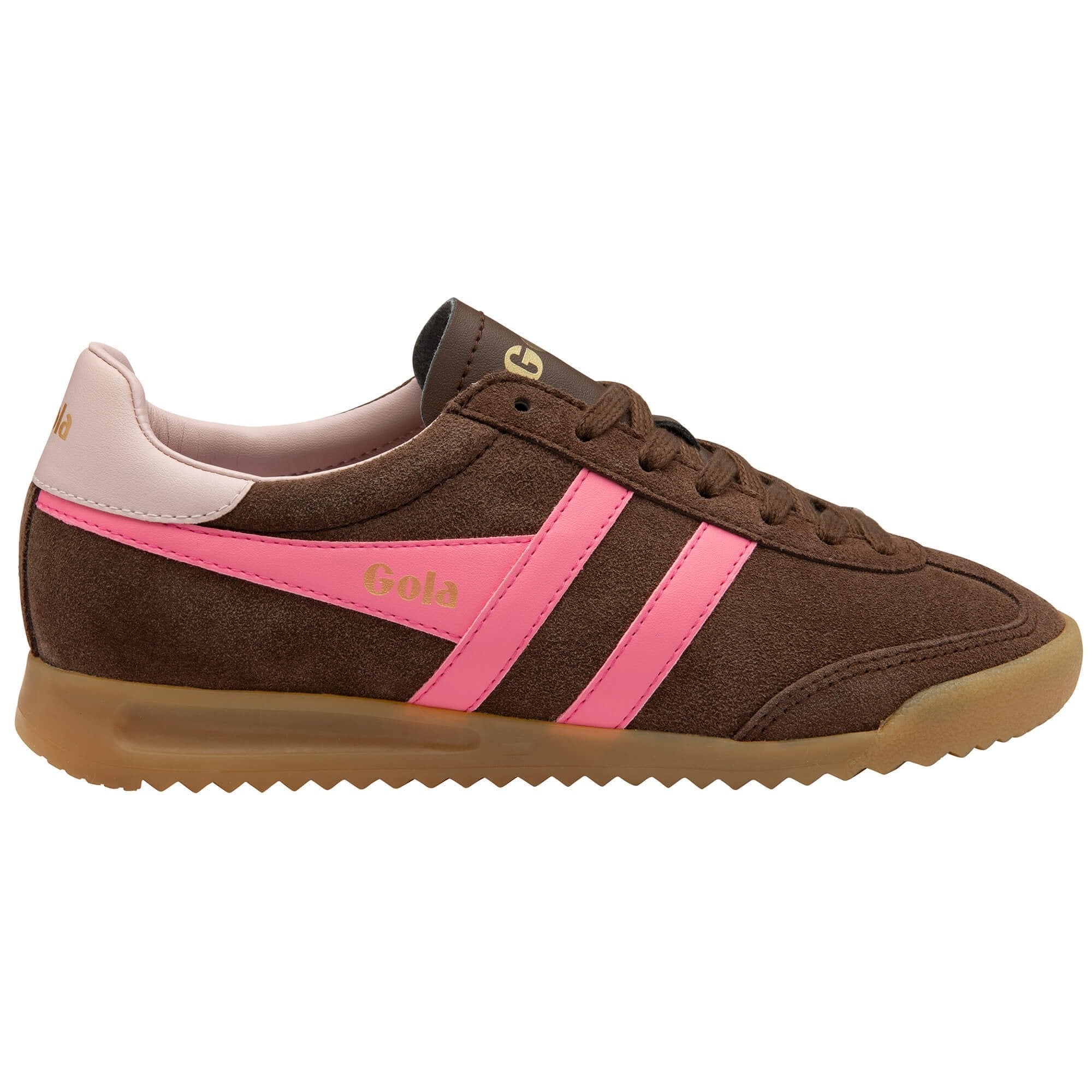 Gola Classics Women's Torpedo Sneakers - Dark Brown/Fluro Pink/Chalk Pink