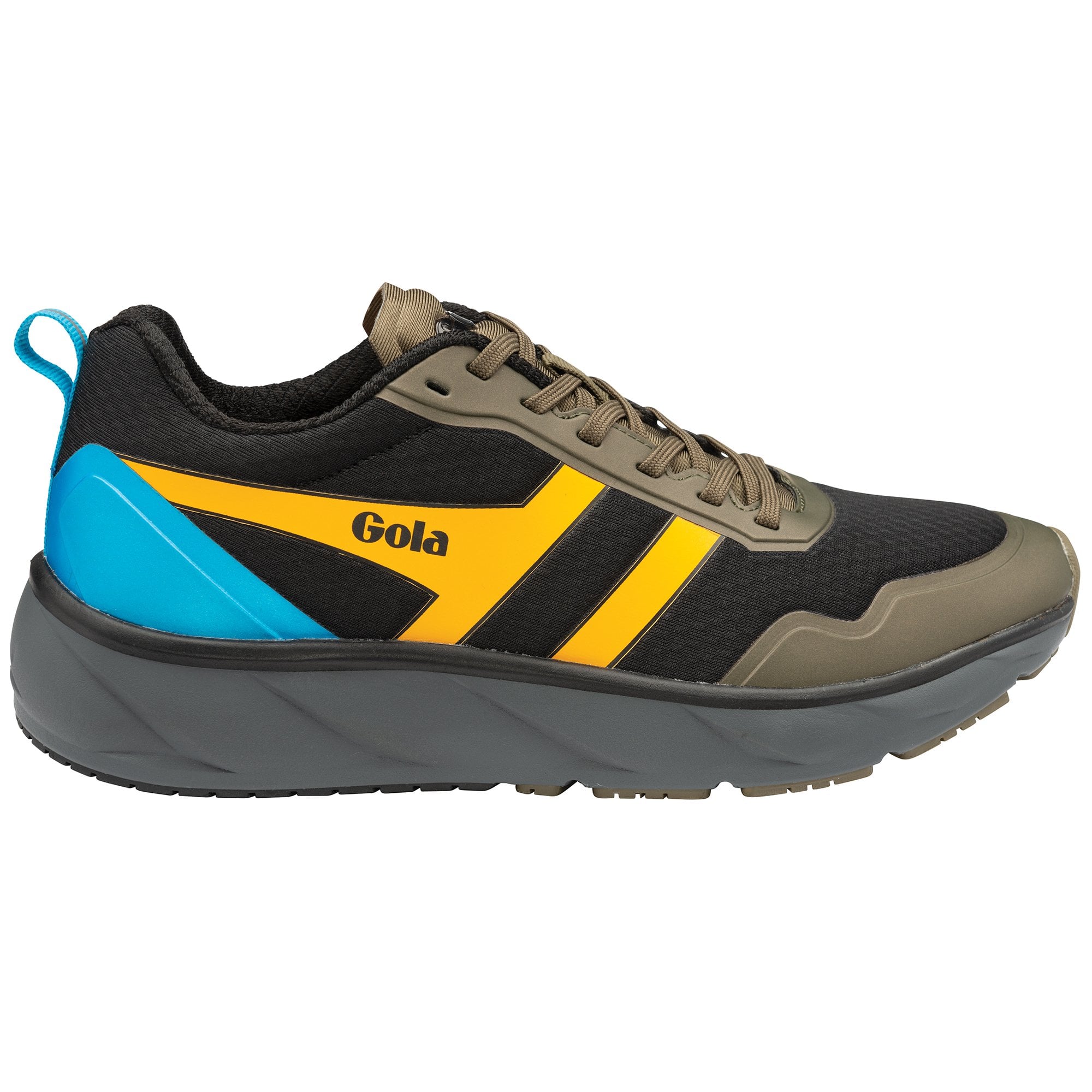 Gola Performance Men's Typhoon Sneakers - Black/Khaki/Sun/Process Blue