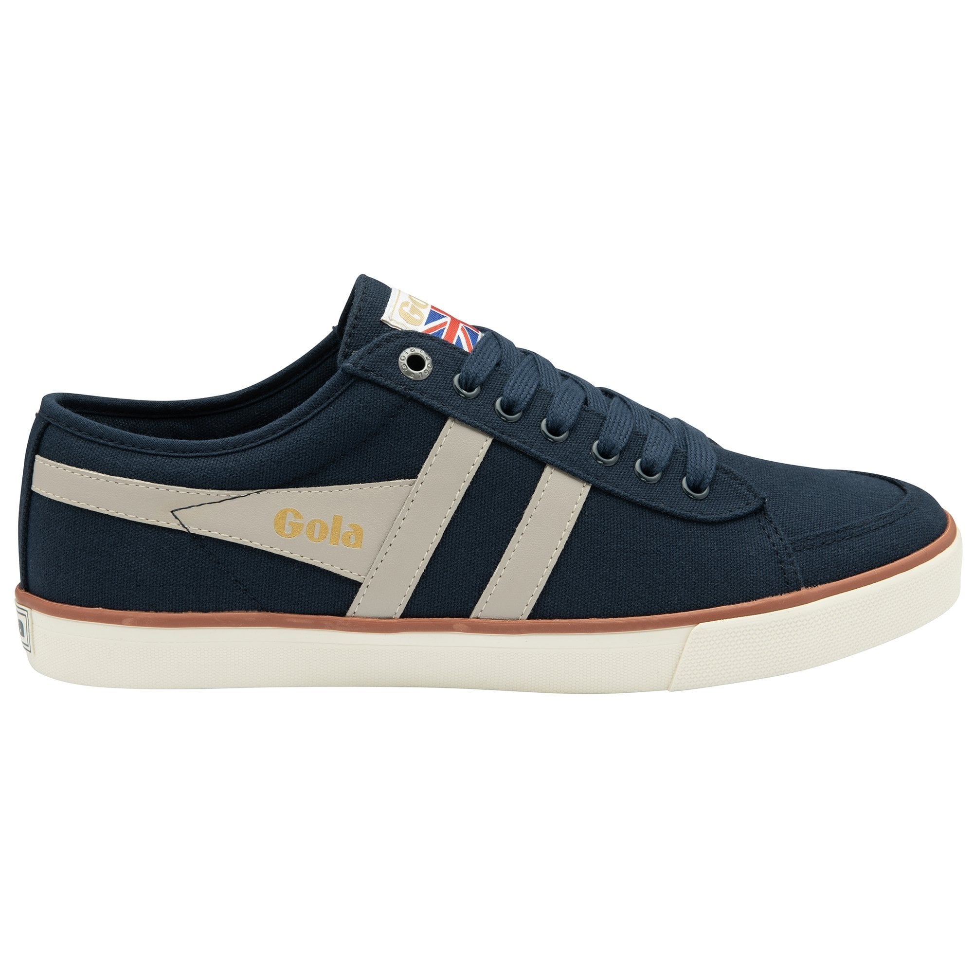 Vegan Gola Classics Men's Comet Plimsoll Sneakers - Navy/Feather Grey/Moody Orange