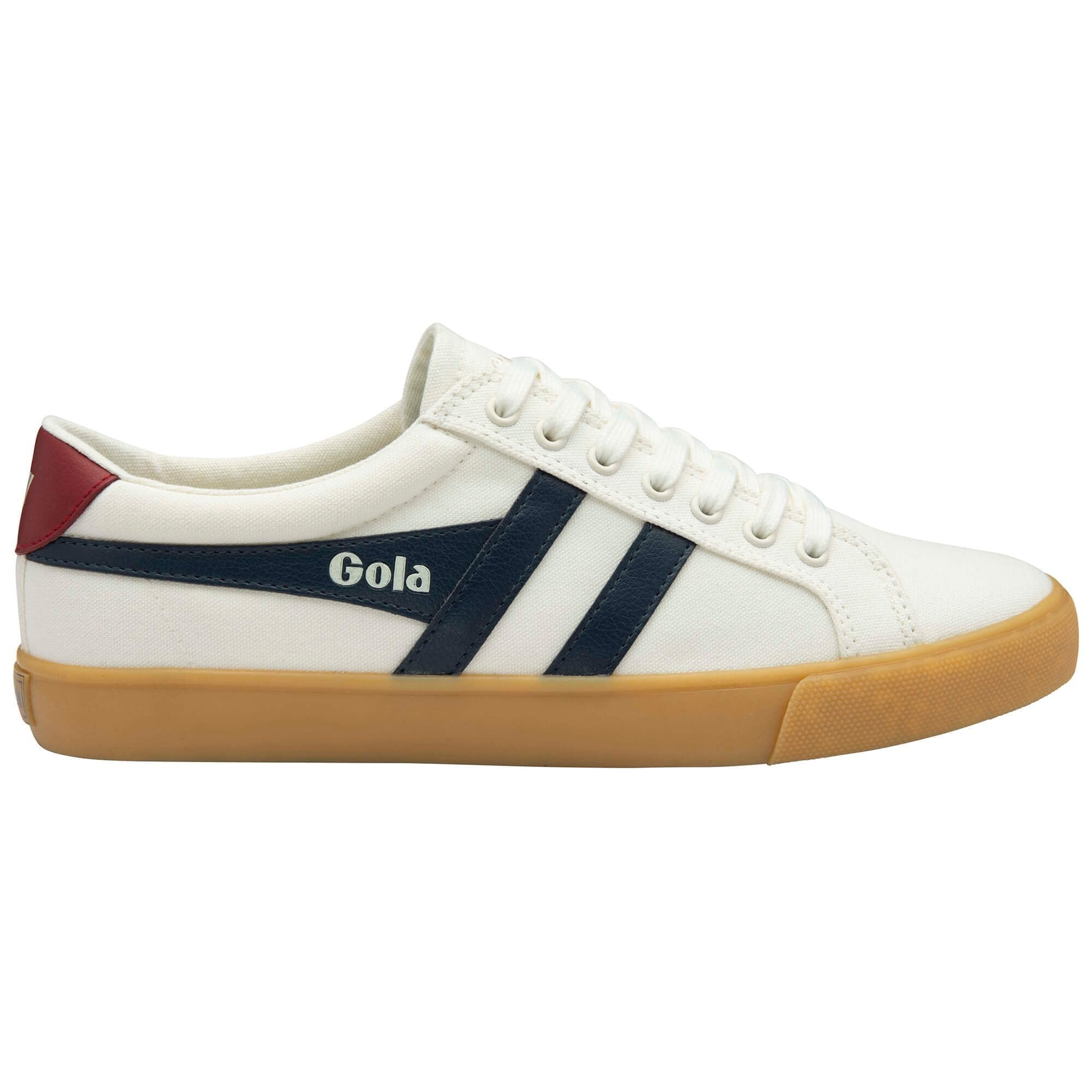 Vegan Gola Classics Men's Varsity Sneakers - Off White/Navy/Deep Red/Gum