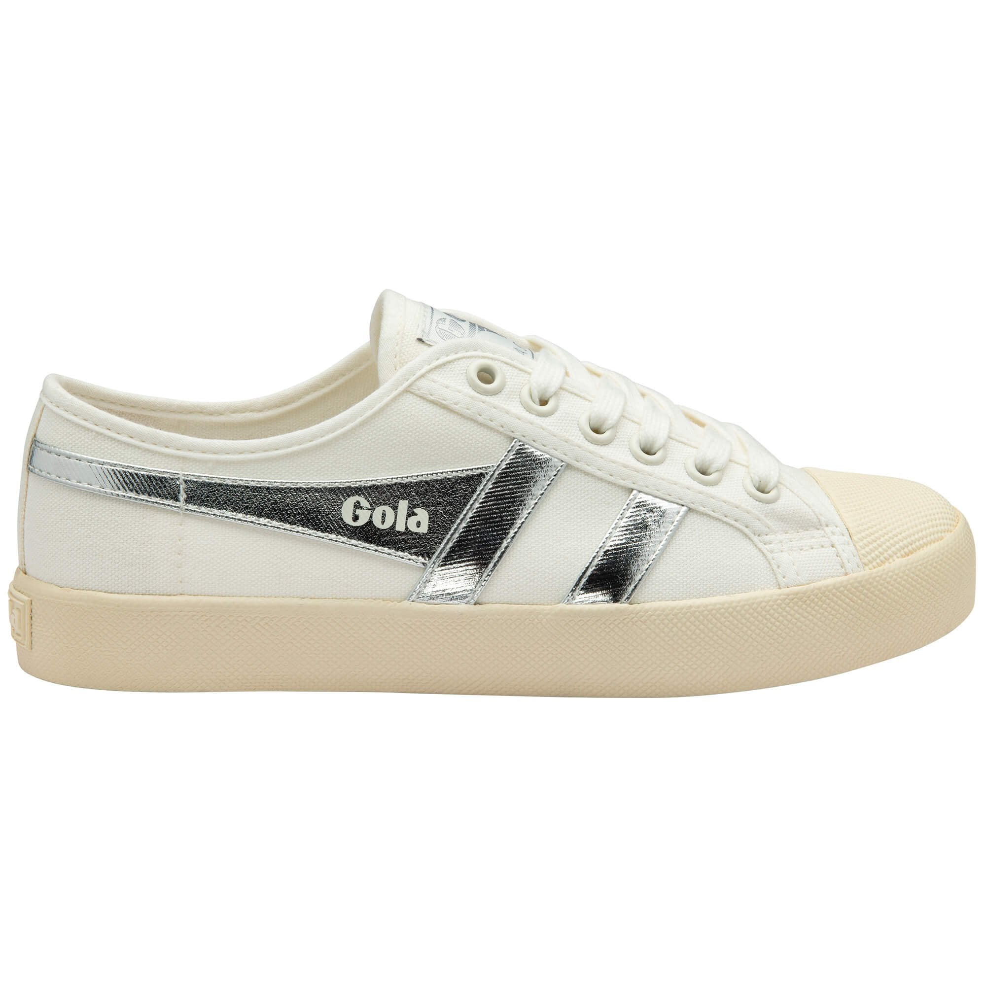 Vegan Gola Classics Women's Coaster - Off White/Silver