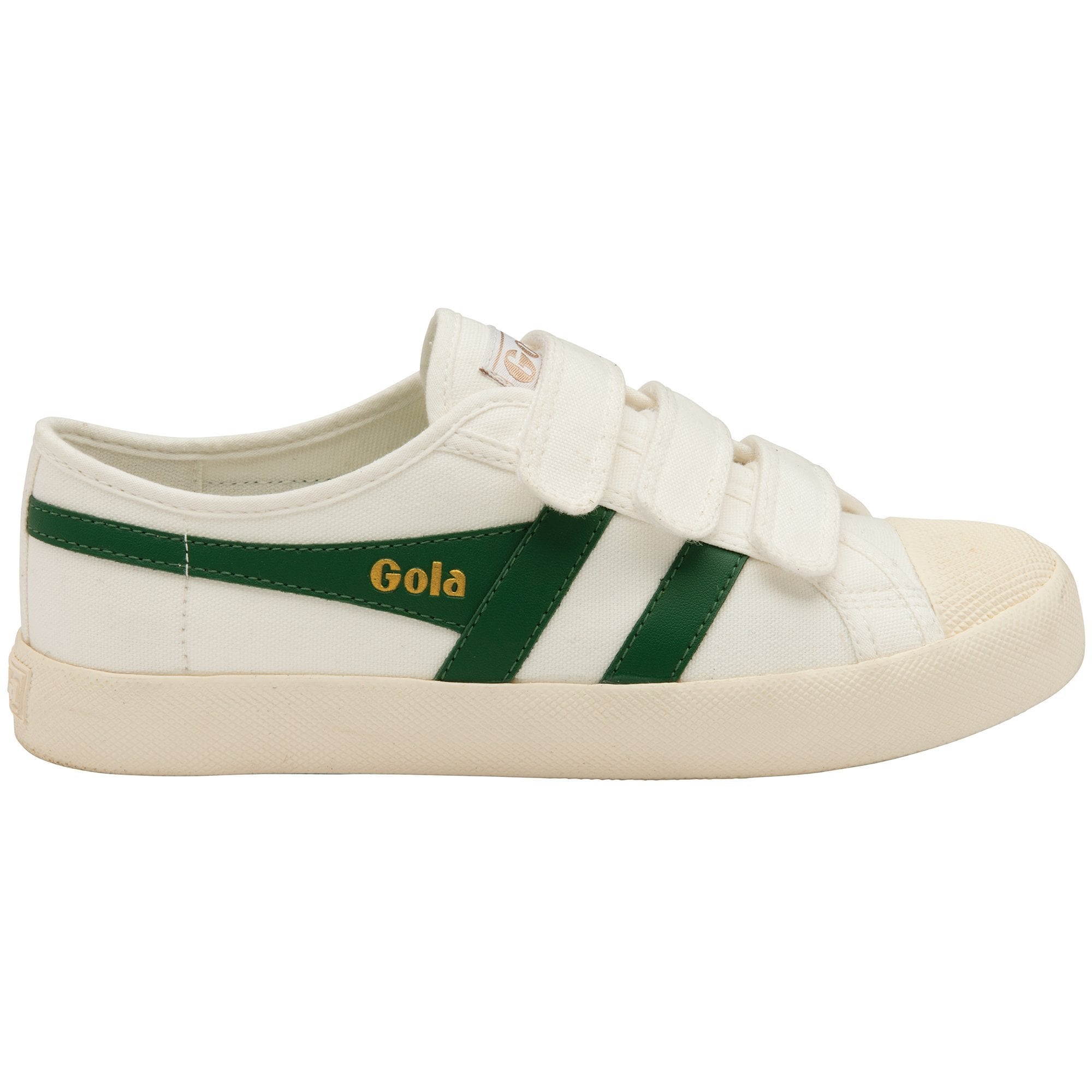 Vegan Gola Classics Women's Coaster Strap Sneakers - Off White/Dark Green